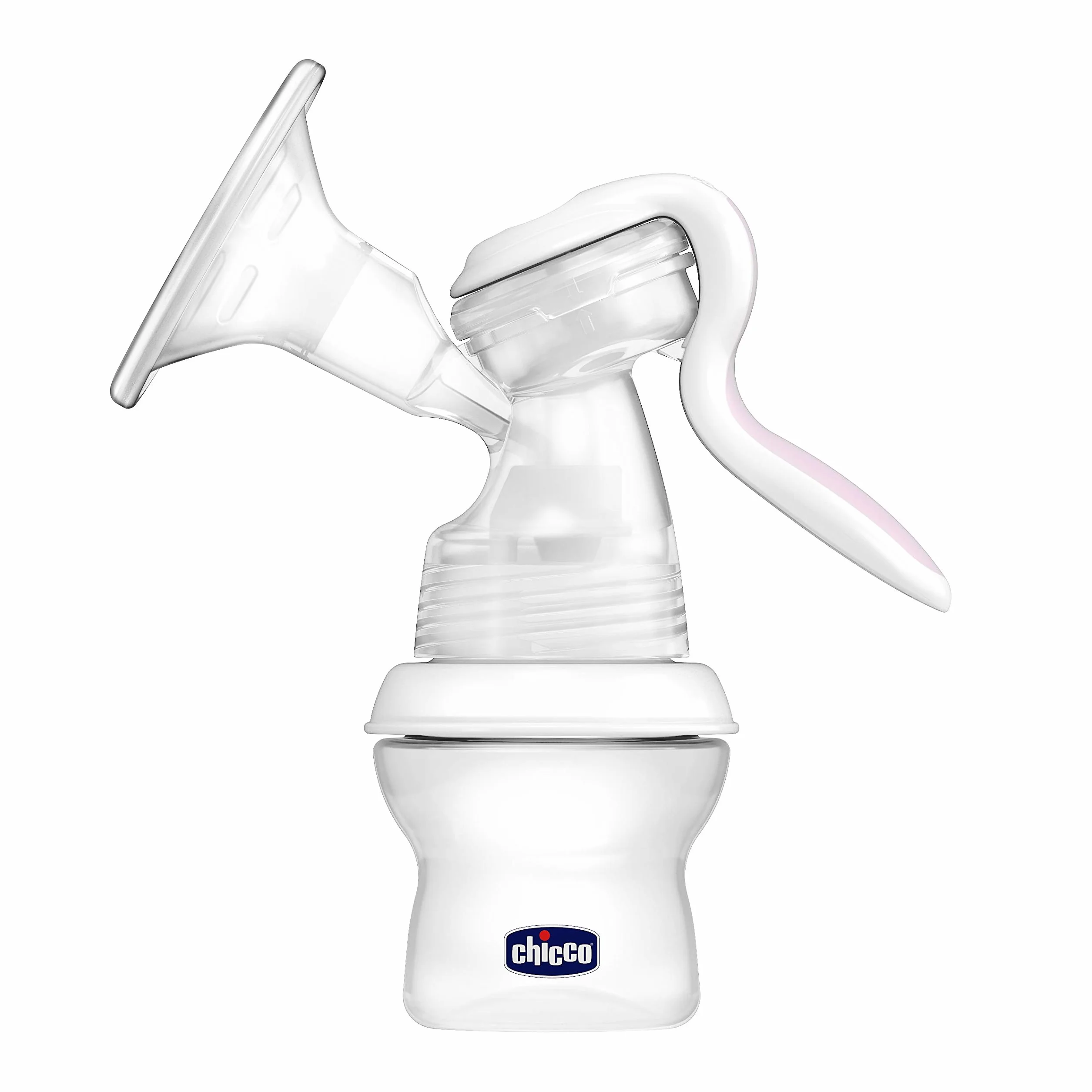 Chicco Laktator Manualny Natural Feeling 150 ml Ergonomiczny Kształt Zakrzywiony Smoczek