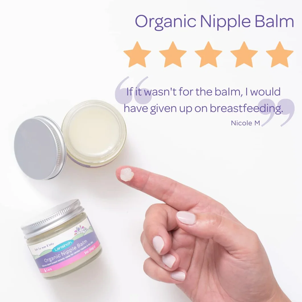 Lansinoh Organic Nipple Balm 60ml Natural Breastfeeding Cream