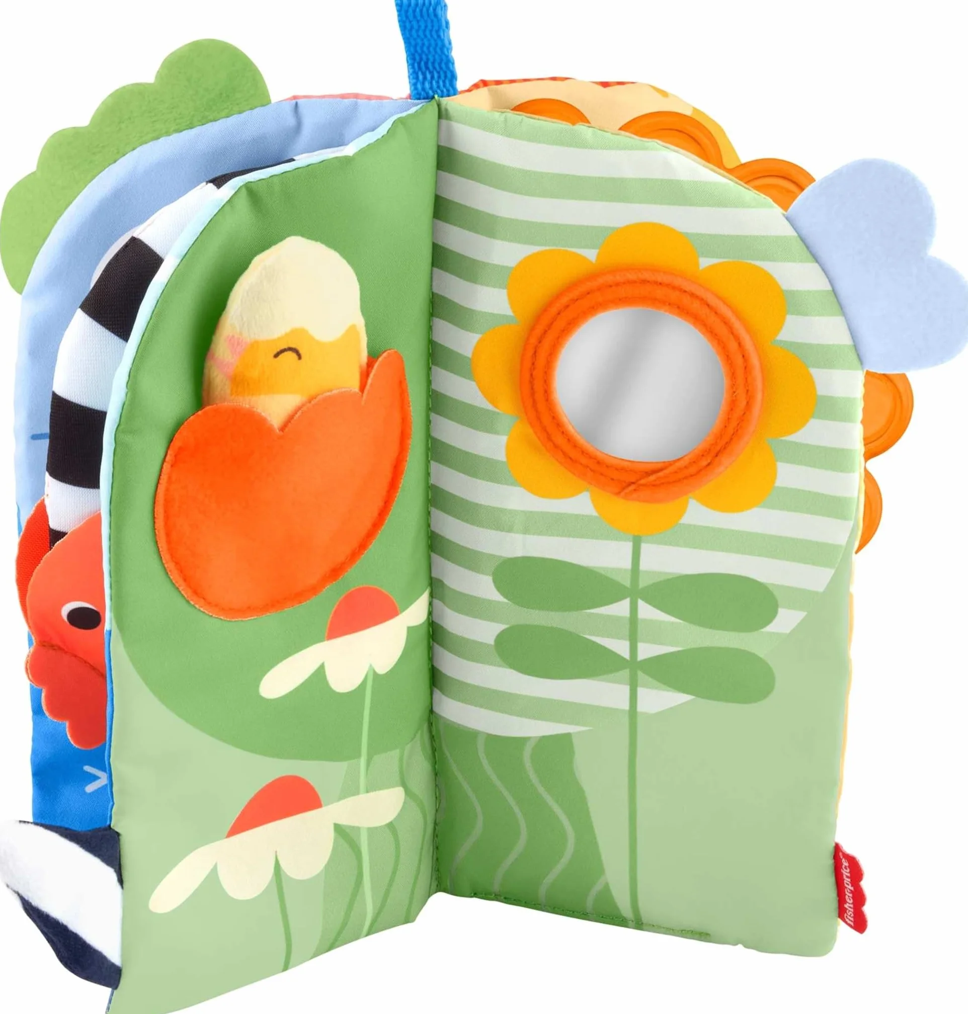 Fisher-Price Miękka książeczka sensoryczna Pory roku JKP53 4 strony zabawka dla noworodków i niemowląt