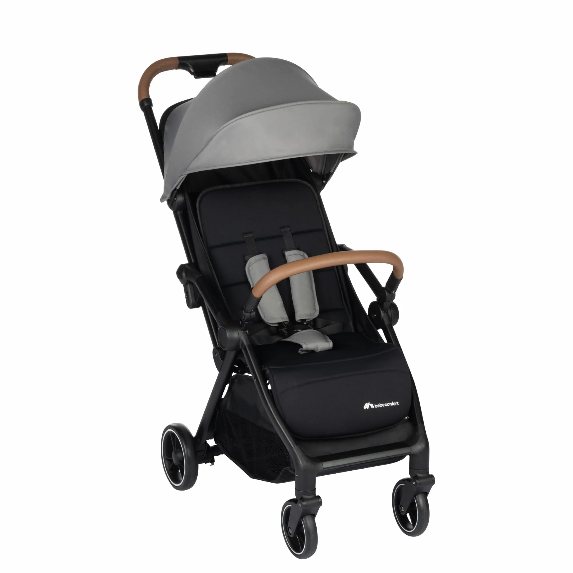 Bebeconfort Sunlite, wózek dziecięcy, 0 – 4 lata (do 22 kg), lekki wózek (7,2 kg), ułożenie na płasko, wózek kompaktowy, rozkładanie jedną ręką, obszerny kosz (5 kg), Tinted Grey