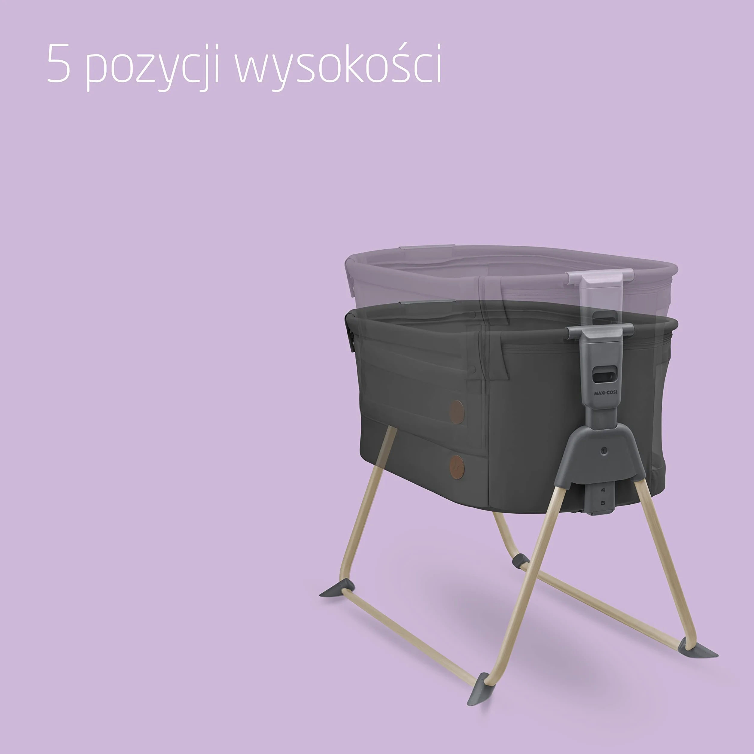 Maxi-Cosi Tori 2 w 1 Łóżeczko dostawne, Kołyska dostawna, 0–6 mies, 0–9 kg, Beyond Graphite