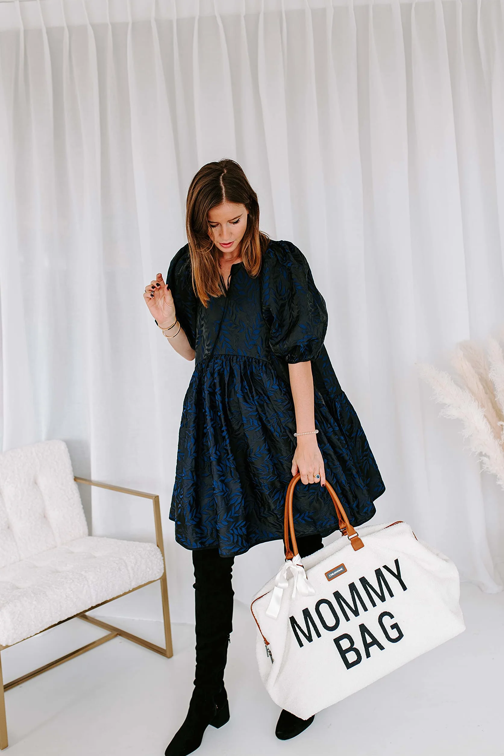 CHILDHOME Mommy Bag torba na pieluchy duża pojemność regulowany pasek na ramię kieszeń izolowana