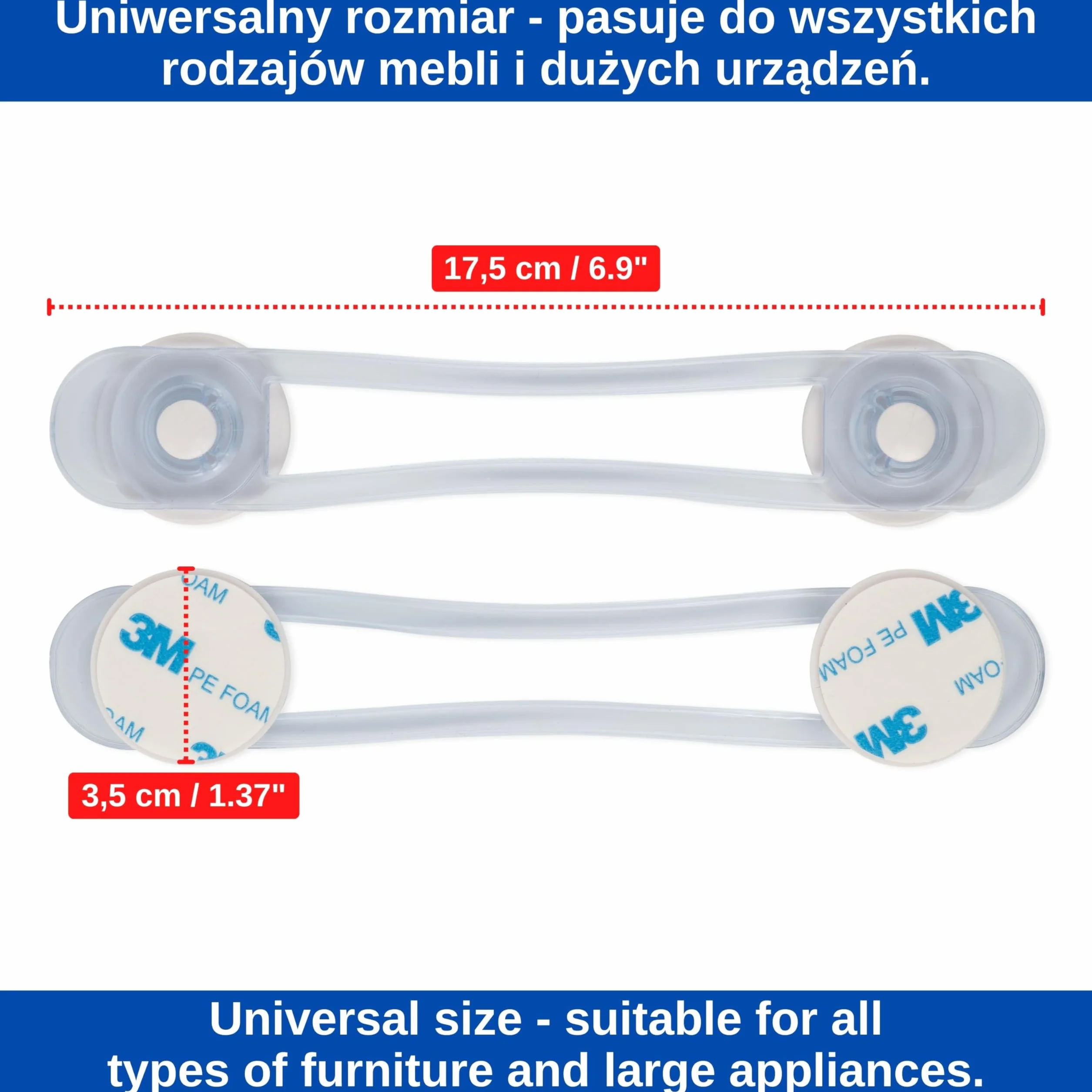 Uniwersalna blokada zabezpieczająca przed dziećmi, 8 szt., przezroczysta, zabezpieczająca szufladę, szafkę, toaletę, lodówkę, wielofunkcyjna blokada do przyklejenia, blokada szafki bez wiercenia