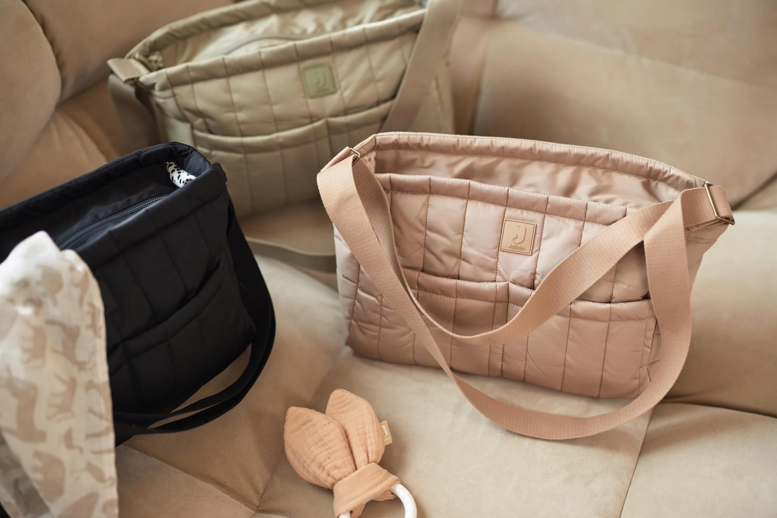 Jollein Torba do wózka dziecięcego Biscuit Mom Bag wielofunkcyjna jasnobrązowa