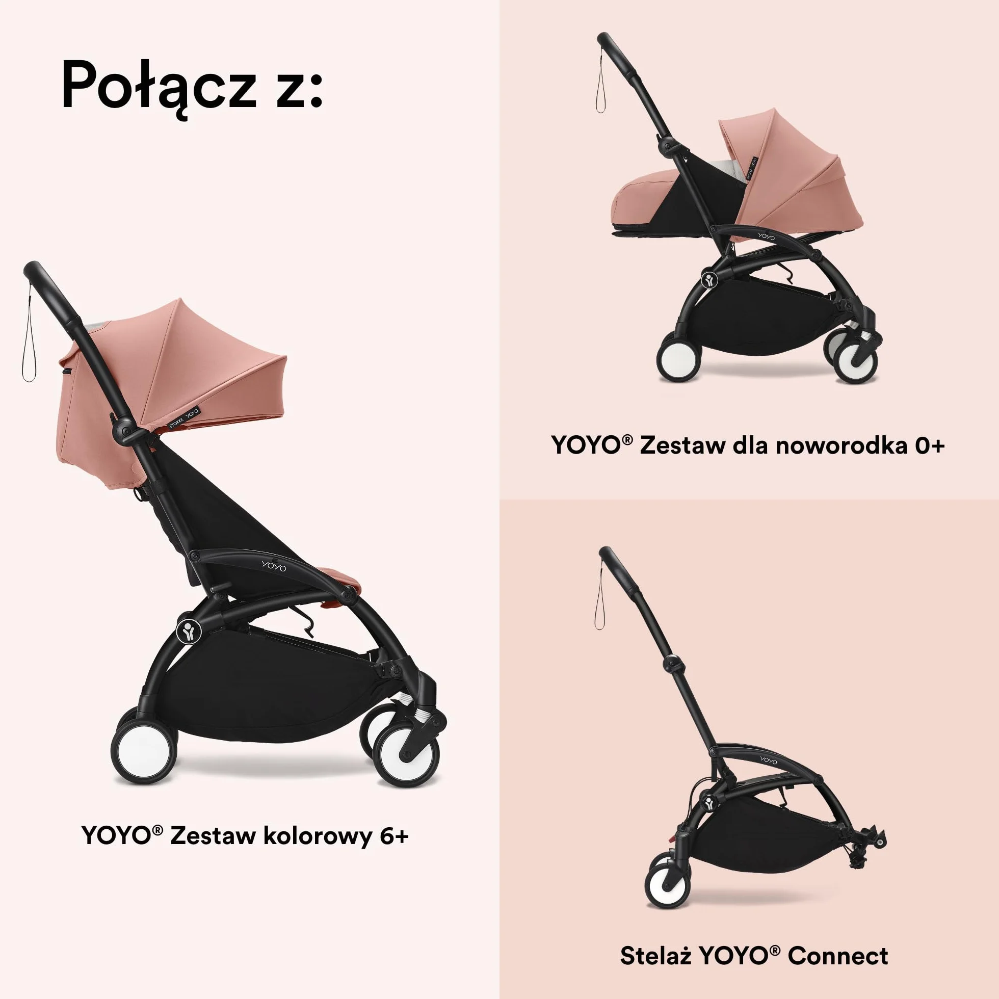 Plecak Stokke YOYO - Do przenoszenia wózka - Lekka, trwała konstrukcja - w zestawie pasek do przymocowania do walizki