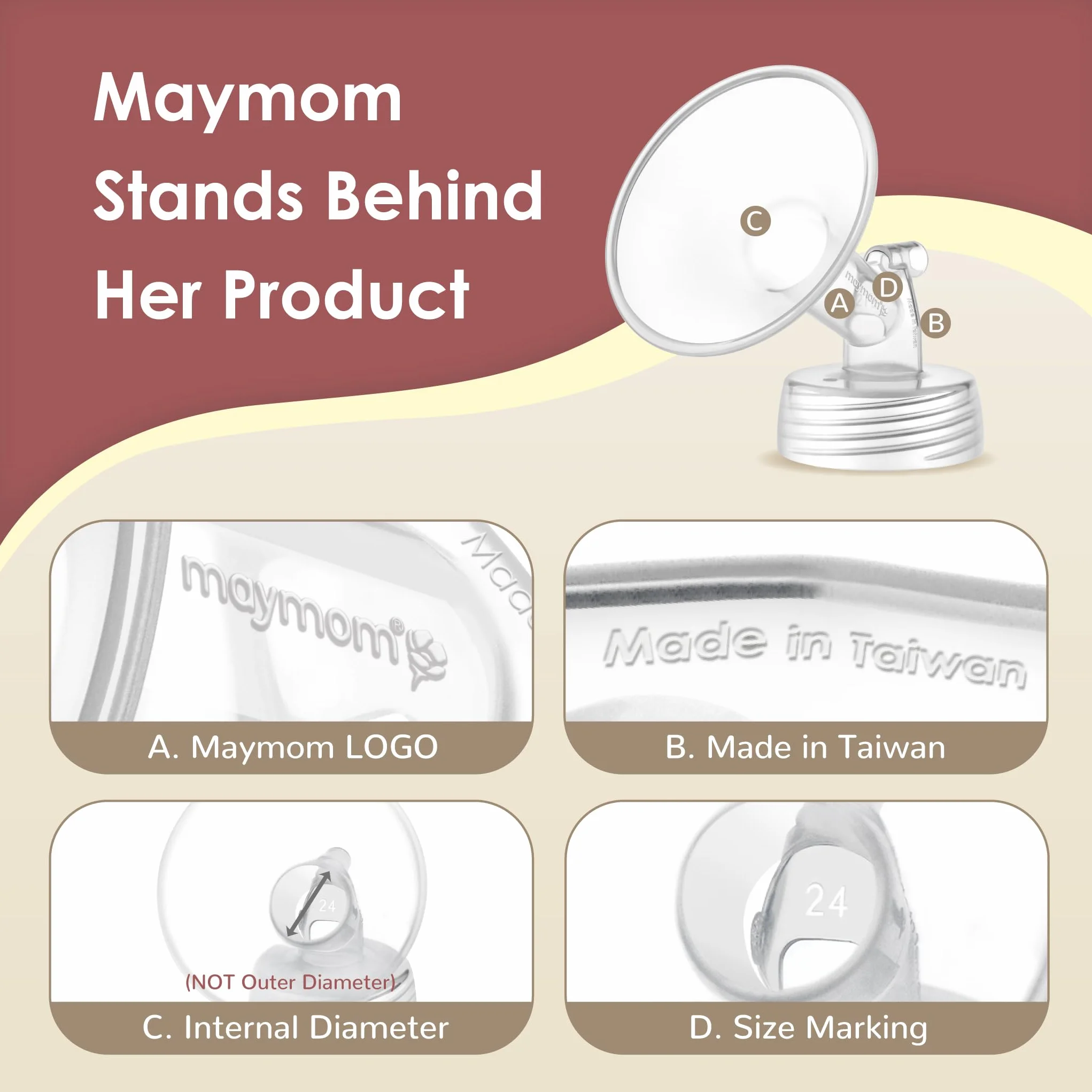 Maymom 17mm Flange and Duckbill Valve Compatible with Spectra S1 Spectra S2 Breastpump Not Original Spectra S2 Accessories Not Original Spectra Pump Parts Replace Spectra Duckbill Valve and Flange
