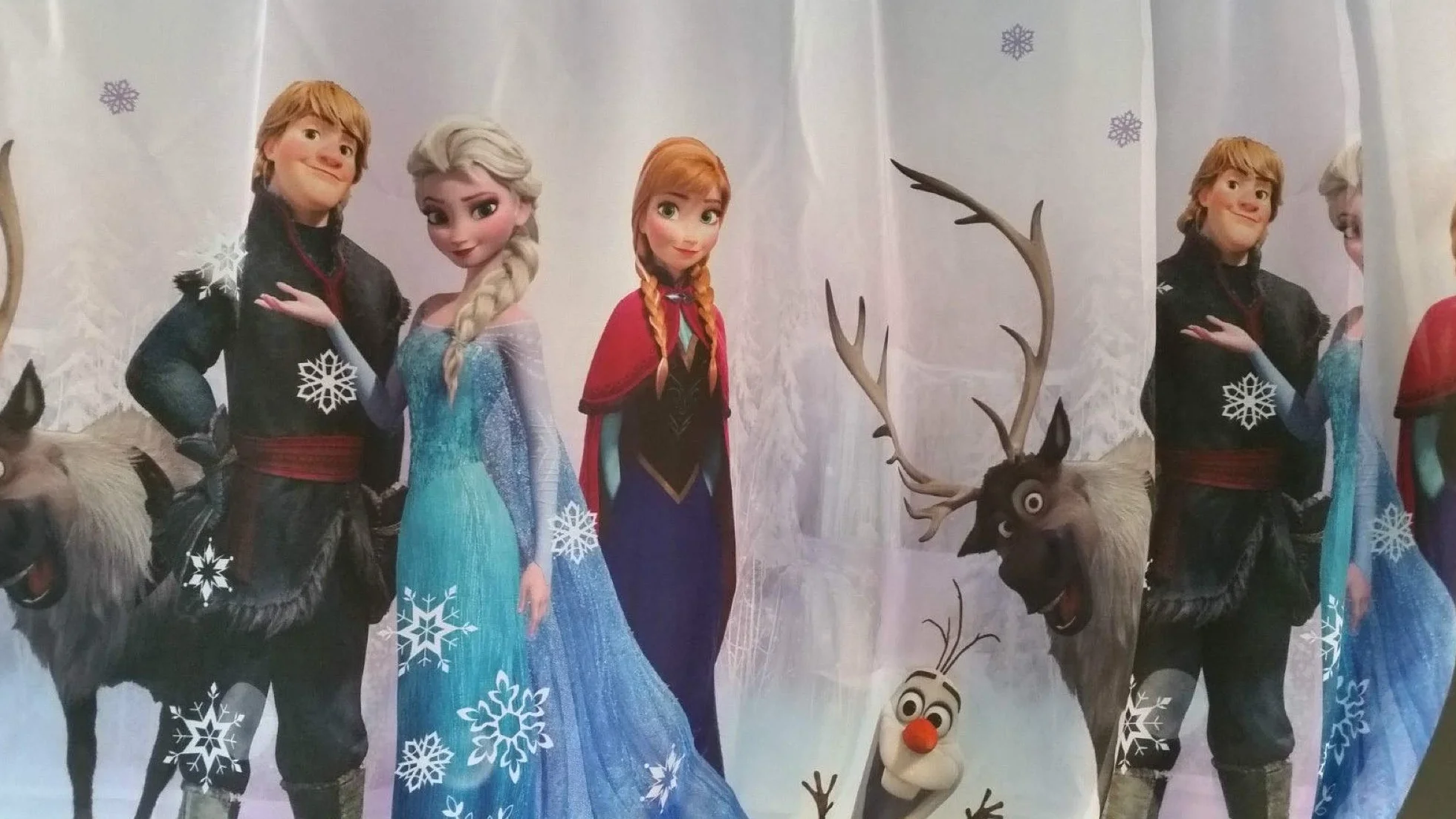 Firanki Królowa Lodu Kraina Lodu 225 cm Szerokość x 150 cm Długość Zasłona do pokoju dziecięcego Disney EISONIGIN
