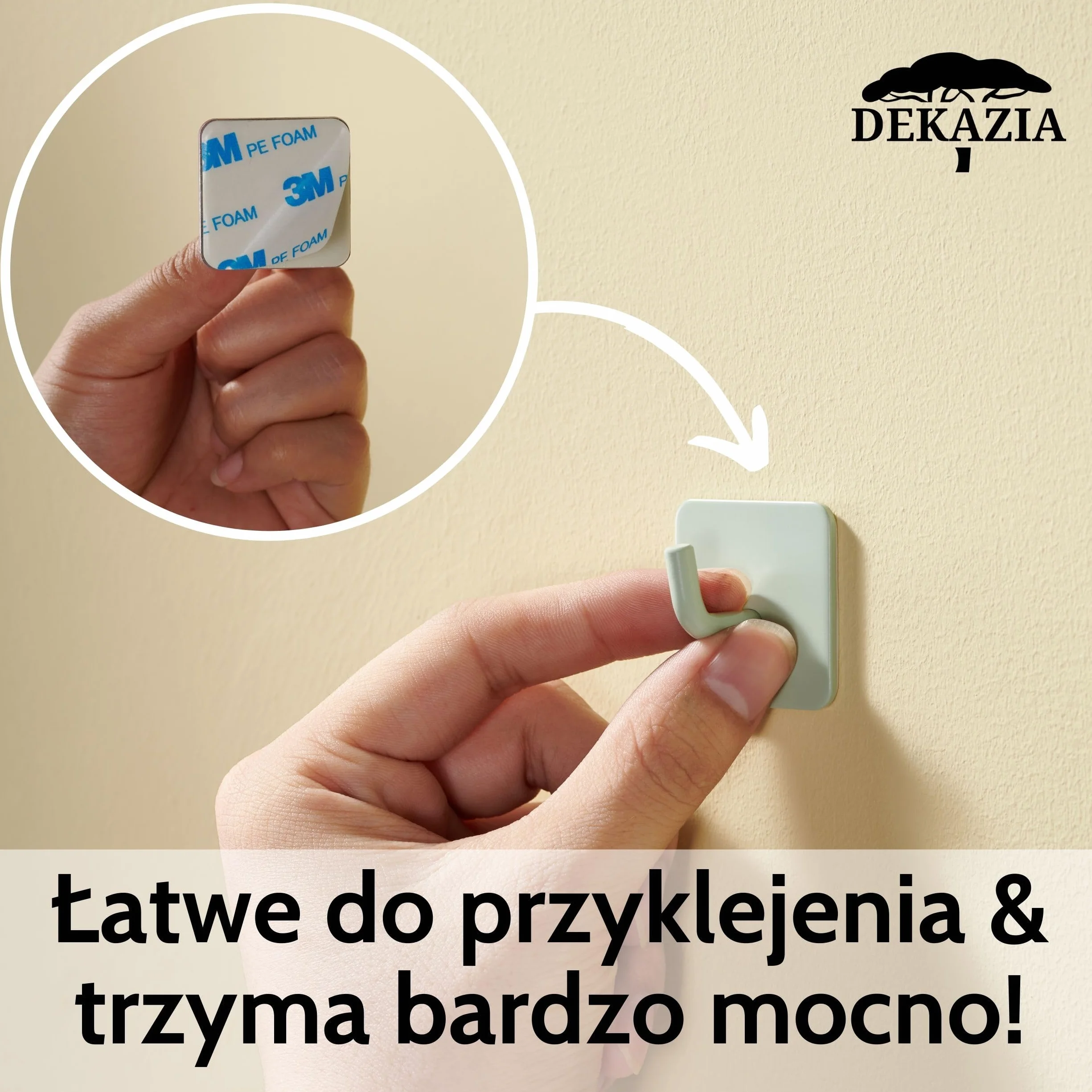 DEKAZIA® 8 Kolorowych Haków Dziecięcych – Wieszak szatnię pokojowej Haki Szafa dziecięca Haki ścienne dziecięce Pokój dziecka – Haki samoprzylepne Szatnia dziecięca Ściana