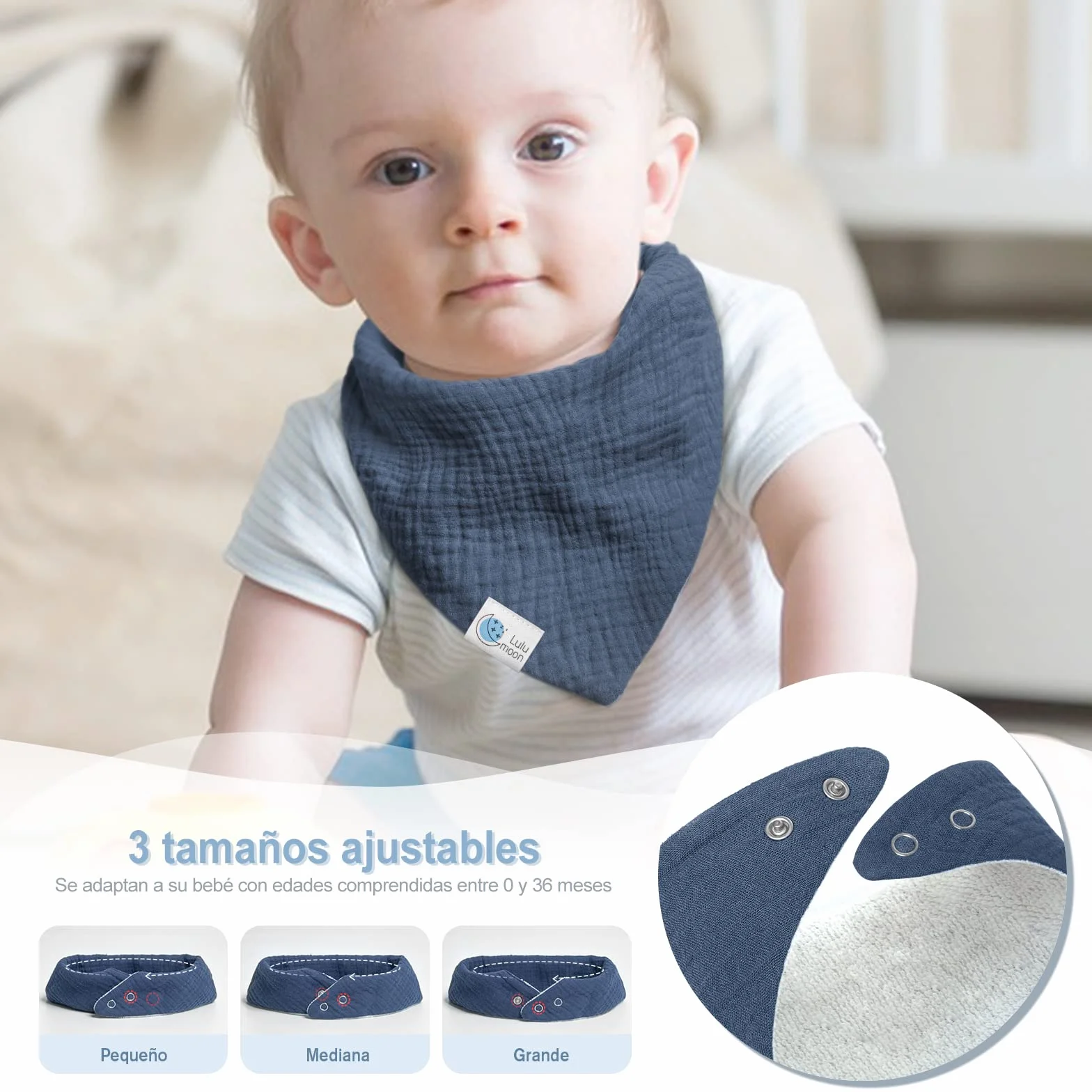 Śliniaczek bandana dla dziecka 6 sztuk Lulu moon