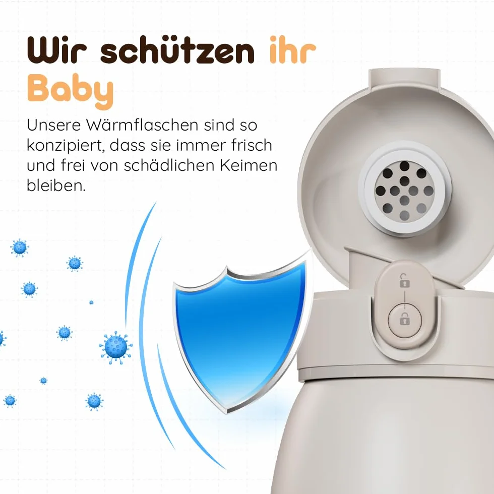 BEBELUX Elektryczny podgrzewacz do butelek dla niemowląt – elektryczny podgrzewacz mleka dla niemowląt w podróży | szybkie ładowanie 36 W USB-C | nie zawiera BPA | doskonała regulacja temperatury |