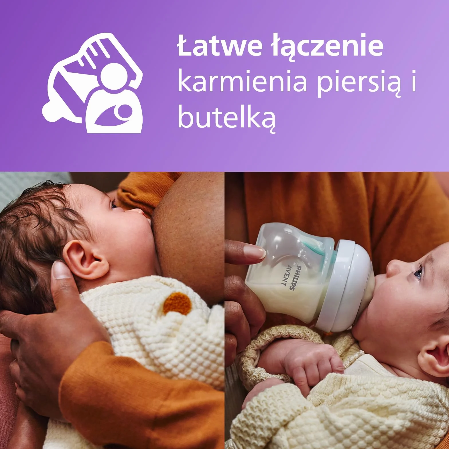 Philips Avent Dziecięcy zestaw upominkowy Natural Response: 2 butelki antykolkowe 260 ml ze smoczkami T3 (1mi), 2 smoczki Ultra Air (model SCD657/12)