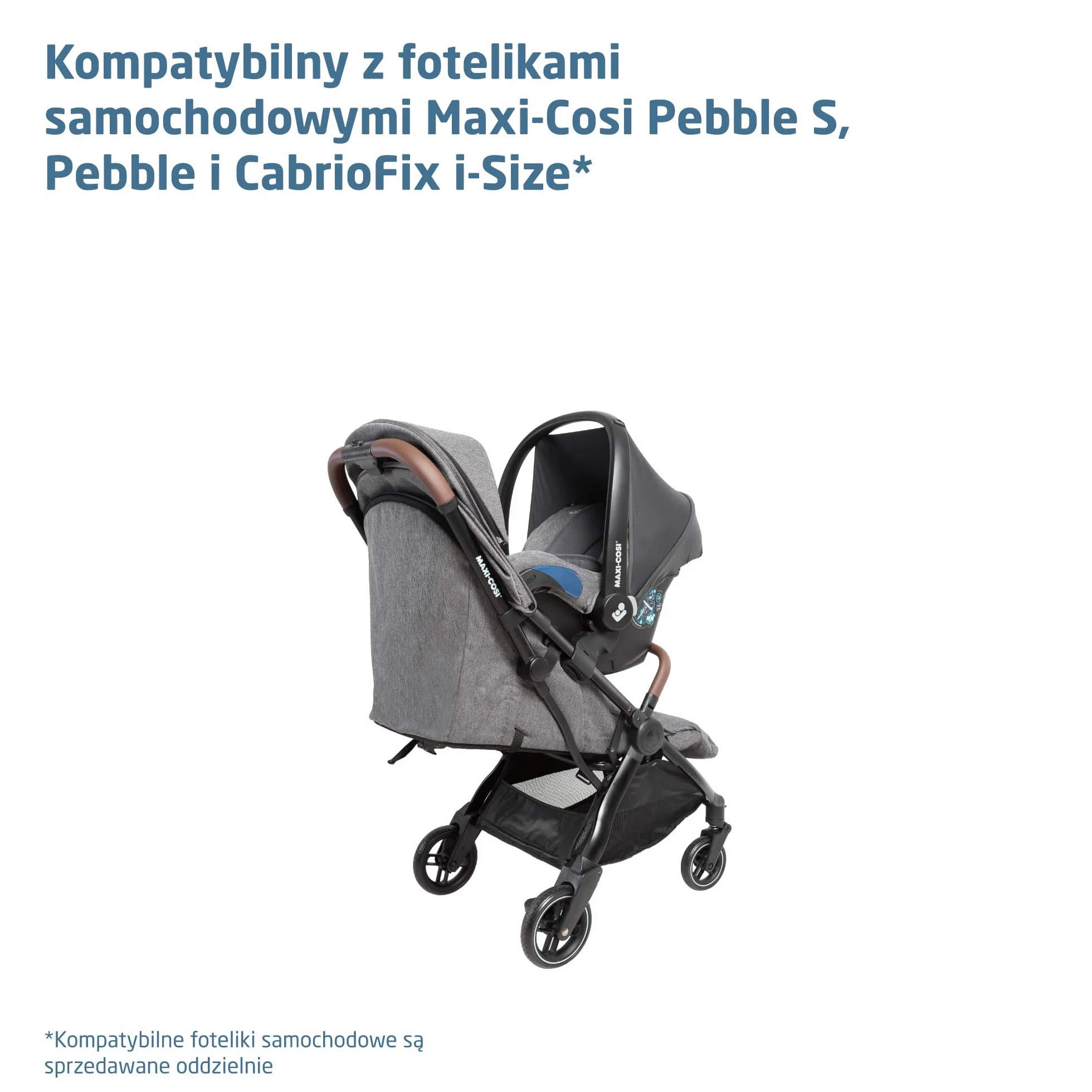 Maxi-Cosi Eva3 Wózek 0-4 Lat 0-22 Kg Lekki Kompaktowy Rozkładanie Leżącej Select Grey