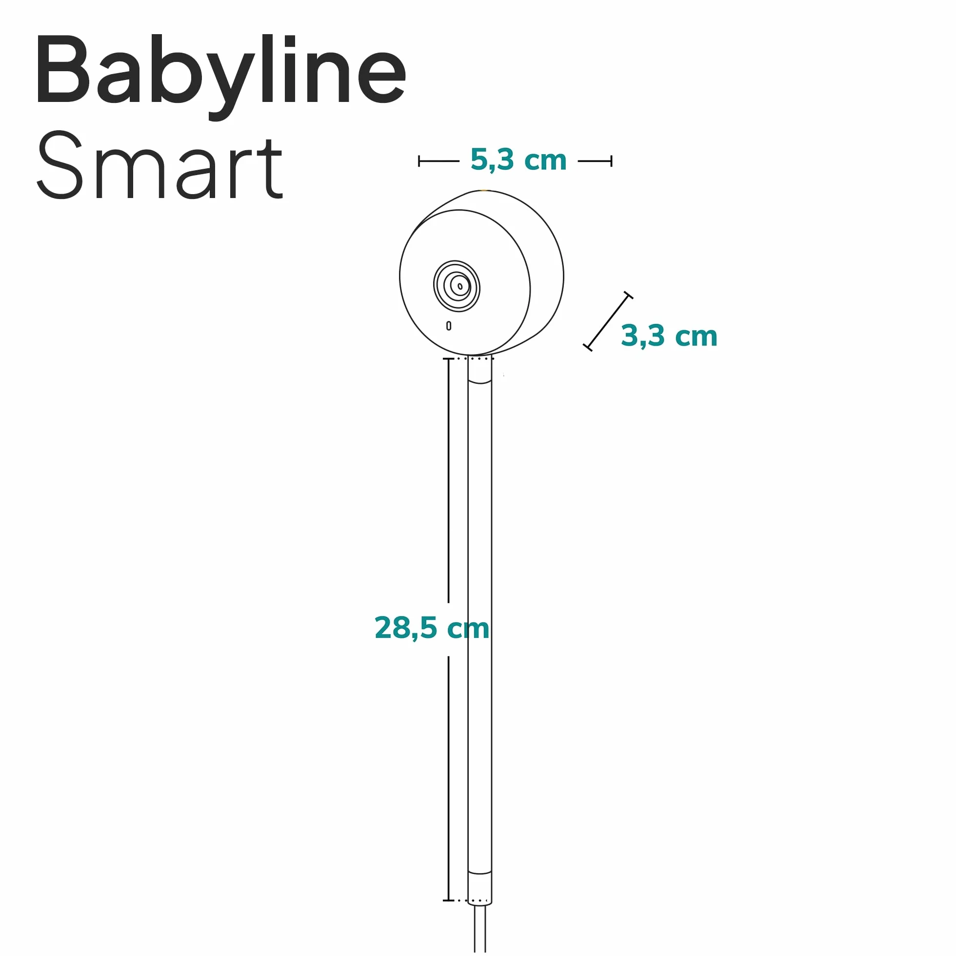 Lionelo Care Babyline Smart inteligentna niania elektroniczna, kamera dla niemowląt Wi-Fi, widoczność w ciemności