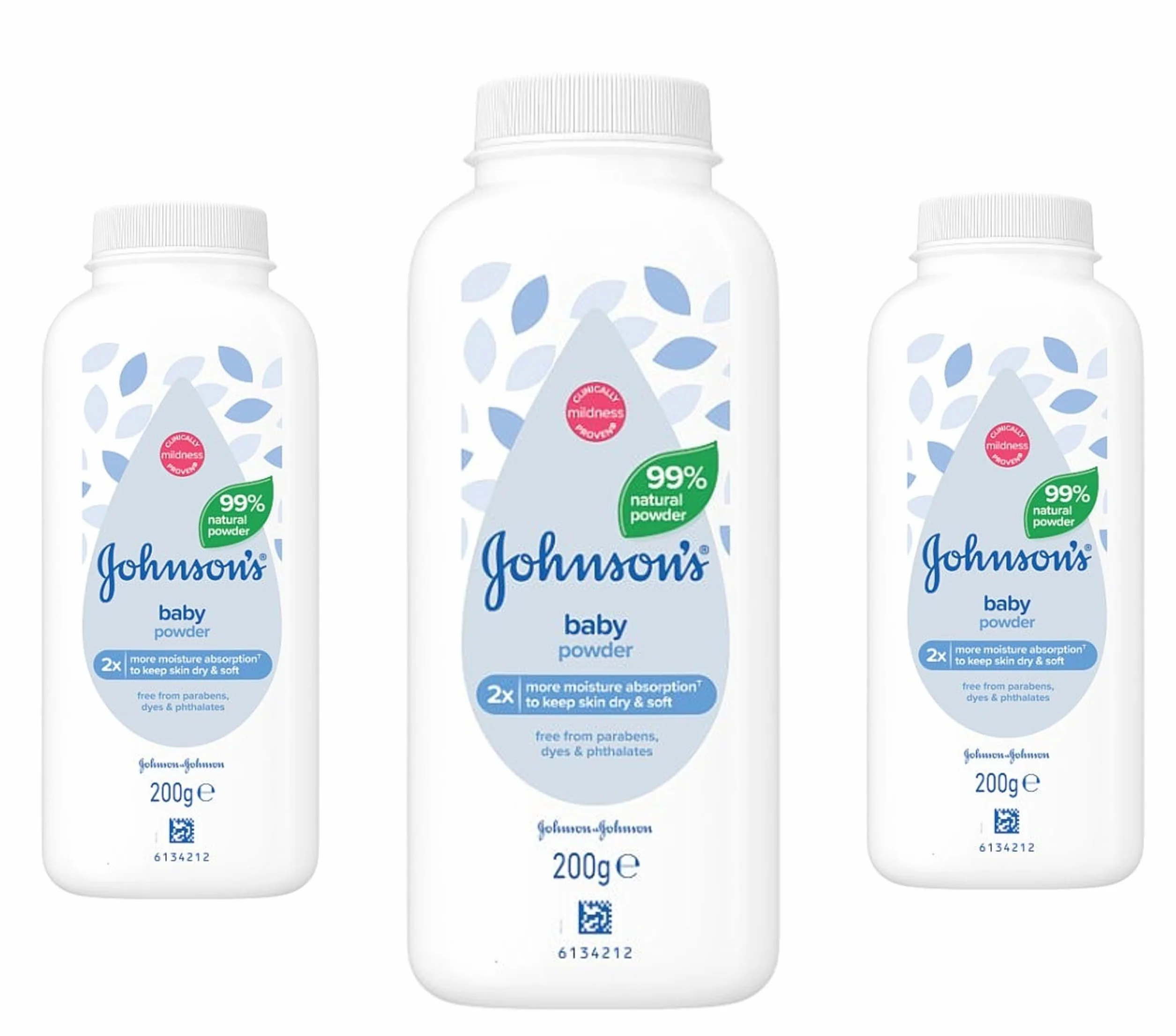 3 talk dla niemowląt Johnson's w proszku 200 g każda