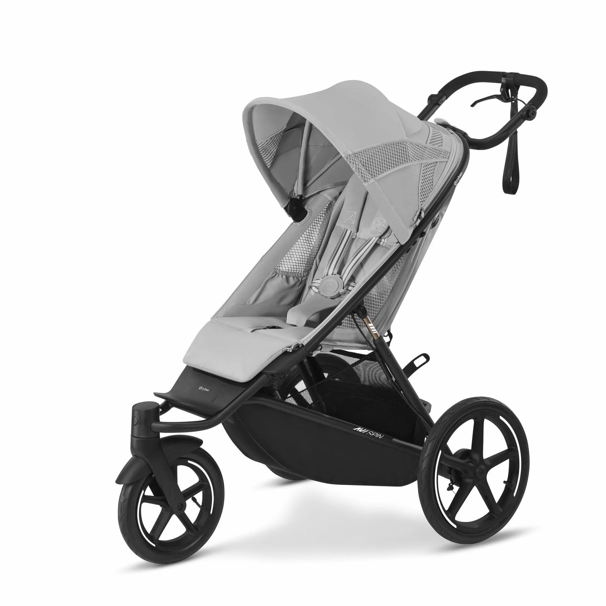 CYBEX Gold Wózek AVI SPIN, Od urodzenia do ok. 4 lat, Max. 111 cm i 22 kg, Miasto, Wózek terenowy i do biegania, Fog Grey