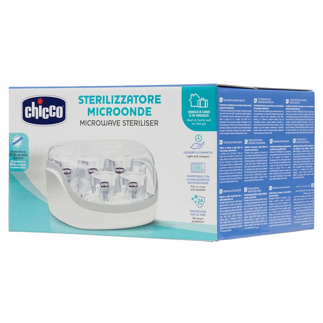 Chicco Sterylizator Parowy, Do Kuchebki Mikrofalowej, Sterylizacja Butelek, Smoczków i Akcesoriów