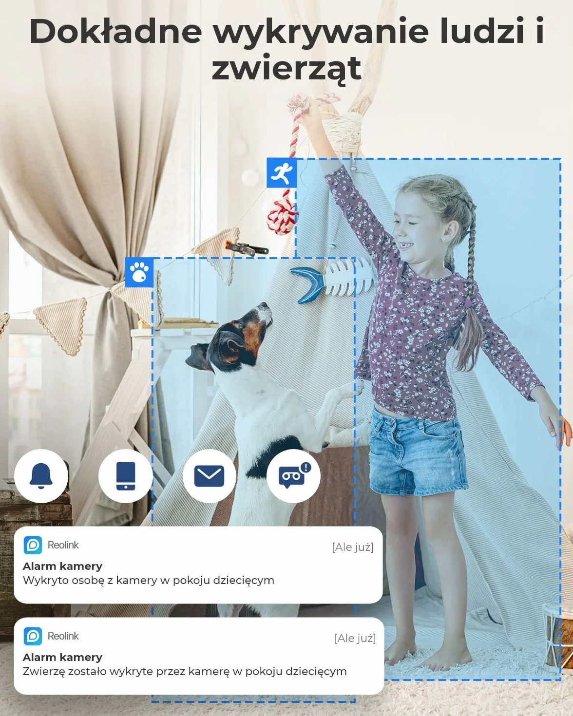 Reolink 3MP WiFi Wewnętrzna Kamera Bezpieczeństwa, 2.4GHz WiFi CCTV Kamera dla Starszego Dziecka, Monitor Zwierzaka z Pochyleniem Pan/Wizja Nocna / 2-Drożny Dźwięk/Wykrywaniem Ruchu, E1 Czarny