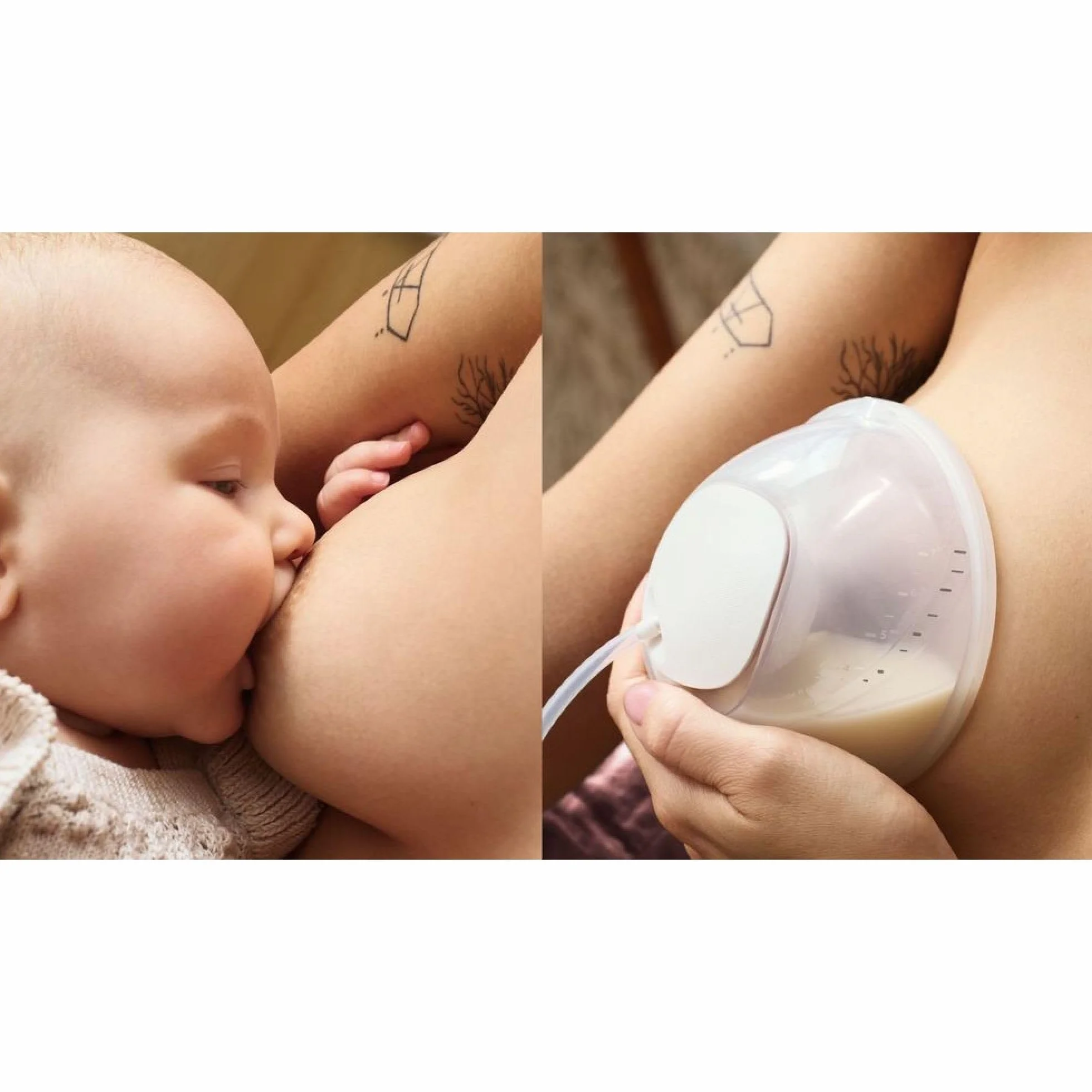Philips Avent Bezdotykowe małe wkładki laktacyjne (15 mm i 17 mm) do elektrycznego laktatora, kompatybilne z bezdotykowymi pojemnikami na pokarm, SCF554/11
