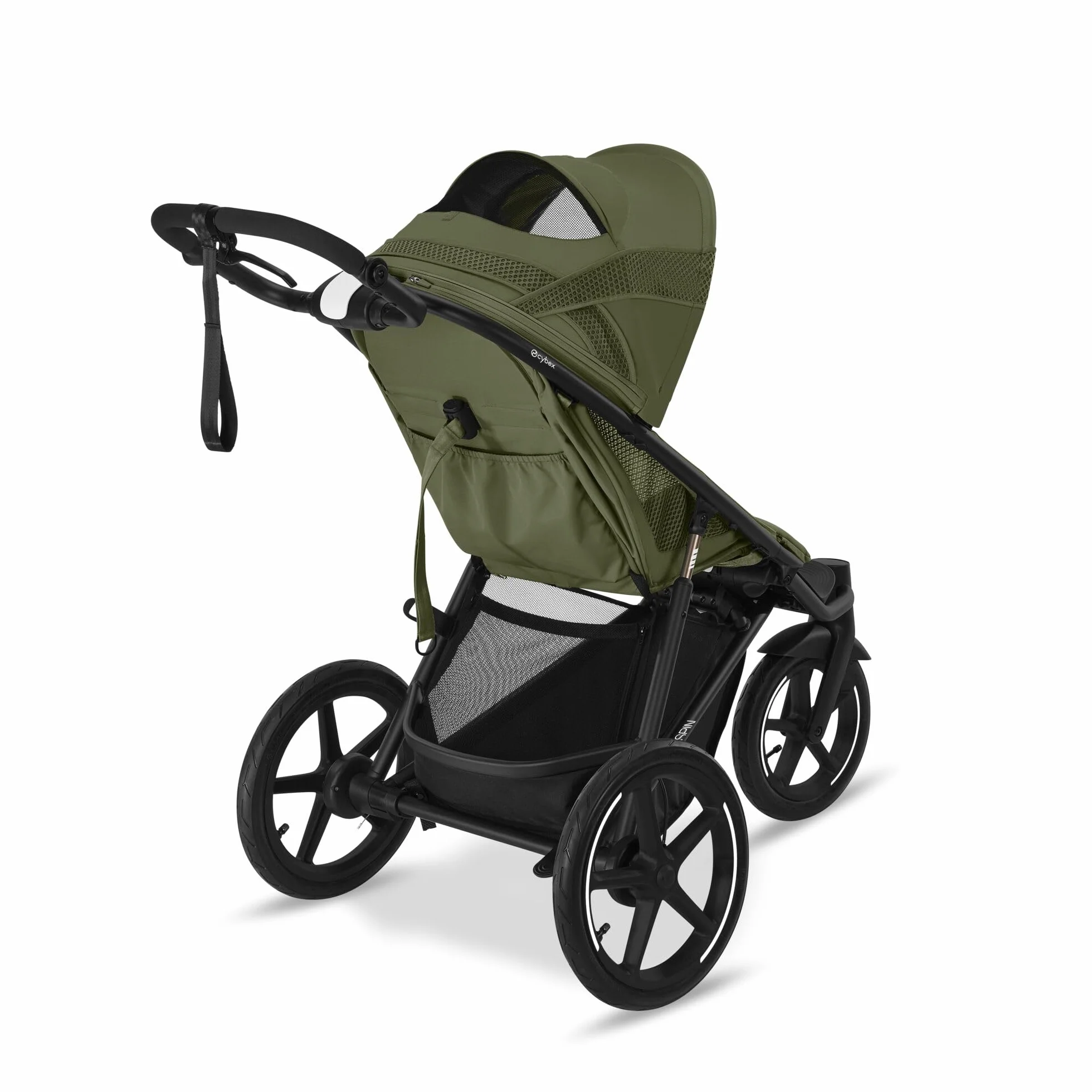CYBEX Gold Wózek spacerowy AVI SPIN, Od urodzenia do ok. 4 lat, Max. 111 cm i 22 kg, Wózek miejski, Wózek terenowy i do biegania, Moss Green