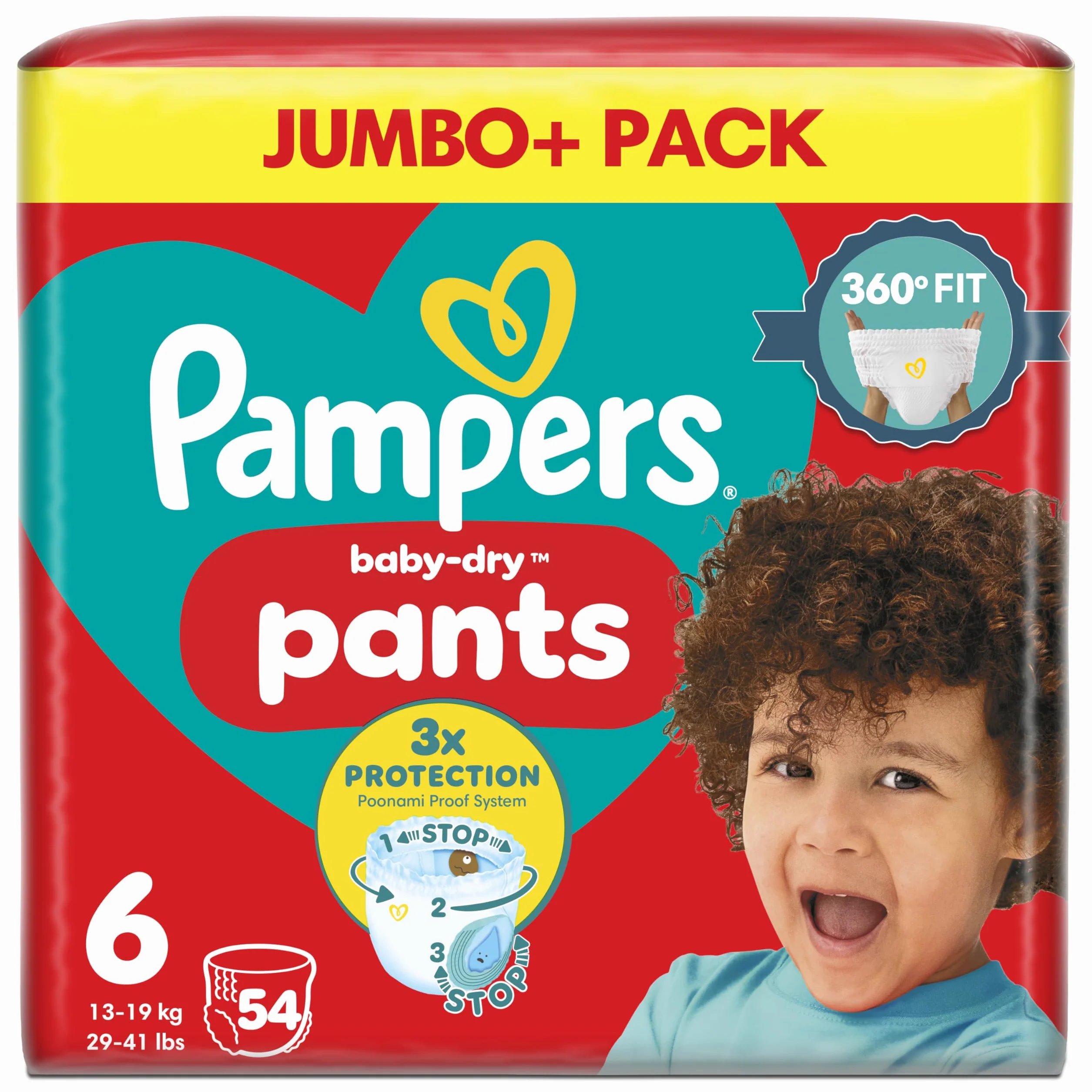 PAMPERS Spodnie Pieluchy Wciągane Rozmiar 6 Giant 54S