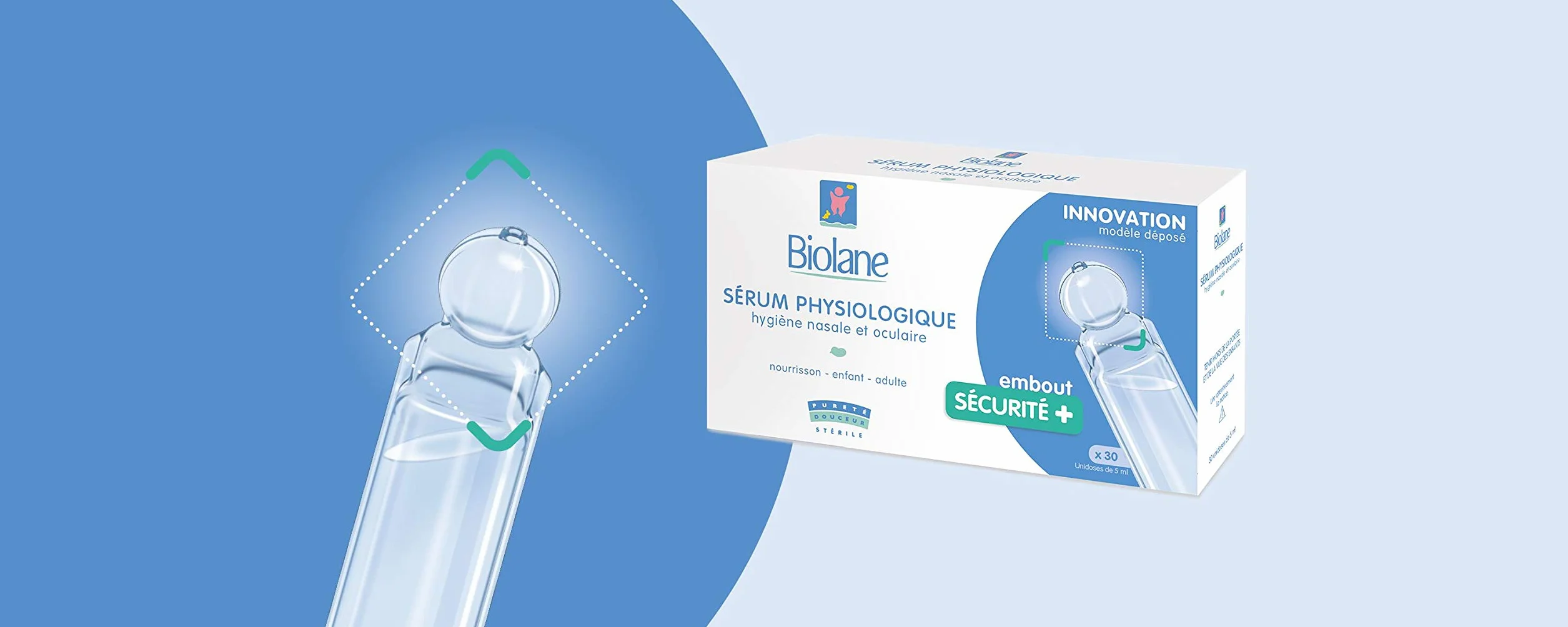 Zestaw 6 puszek fizjologicznych serum Biolane, bez perfum