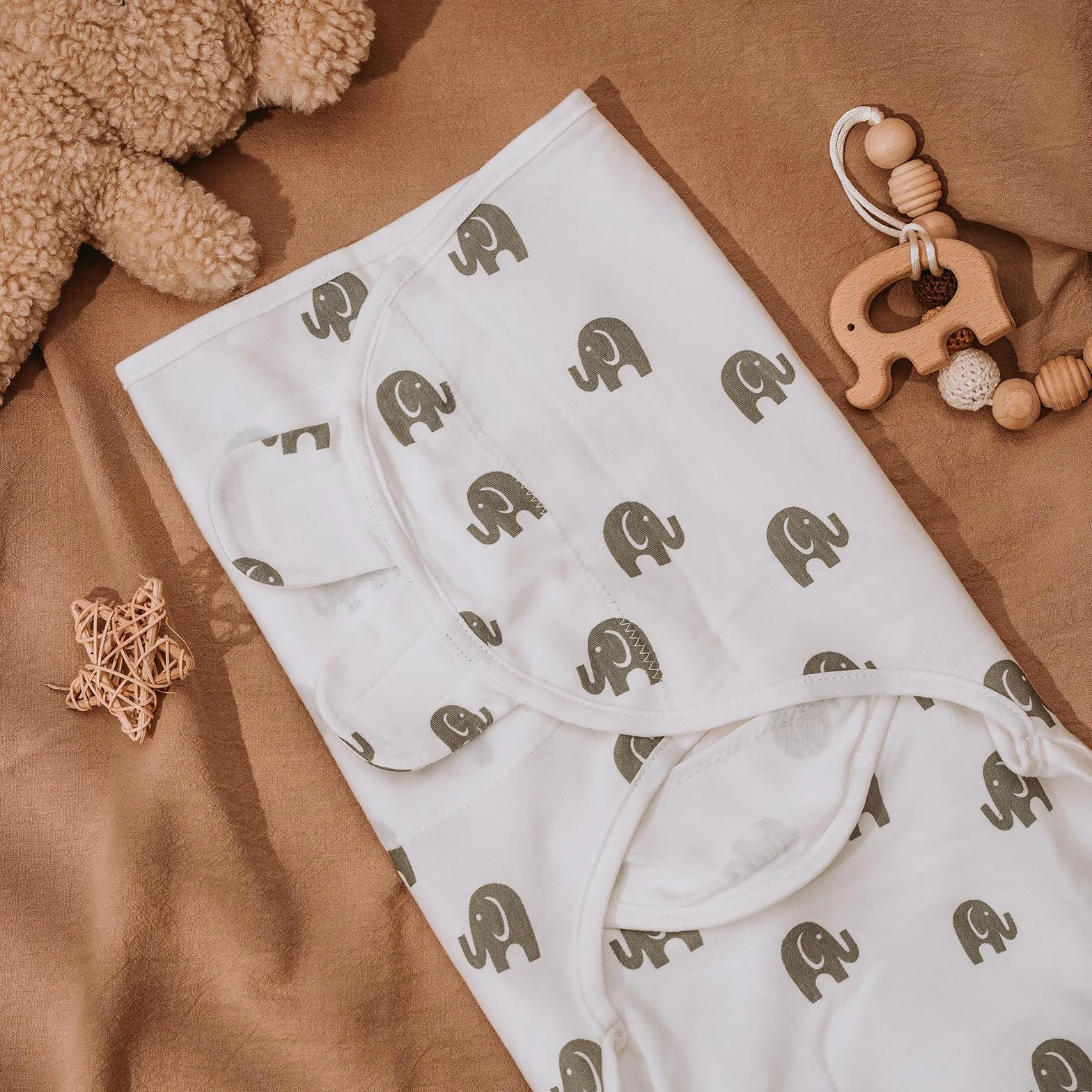 GLLQUEN BABY Koce do spulchnięcia dla noworodków 0-3 miesięcy, Oeko-tex100, 100% oddychający organiczny bawełniany materiał, 3 sztuki (nowy szary)
