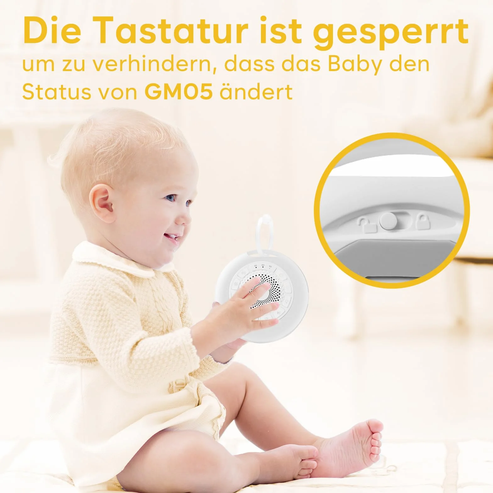 Easy@Home White Noise Machine: Przenośna pomoc w zasypianiu dzieci z białym hałasem | Lampka nocna | 26 kojących kołysanek i dźwięków natury | 3 ustawienia timera | 7 kolorowych oświetlenia i USB