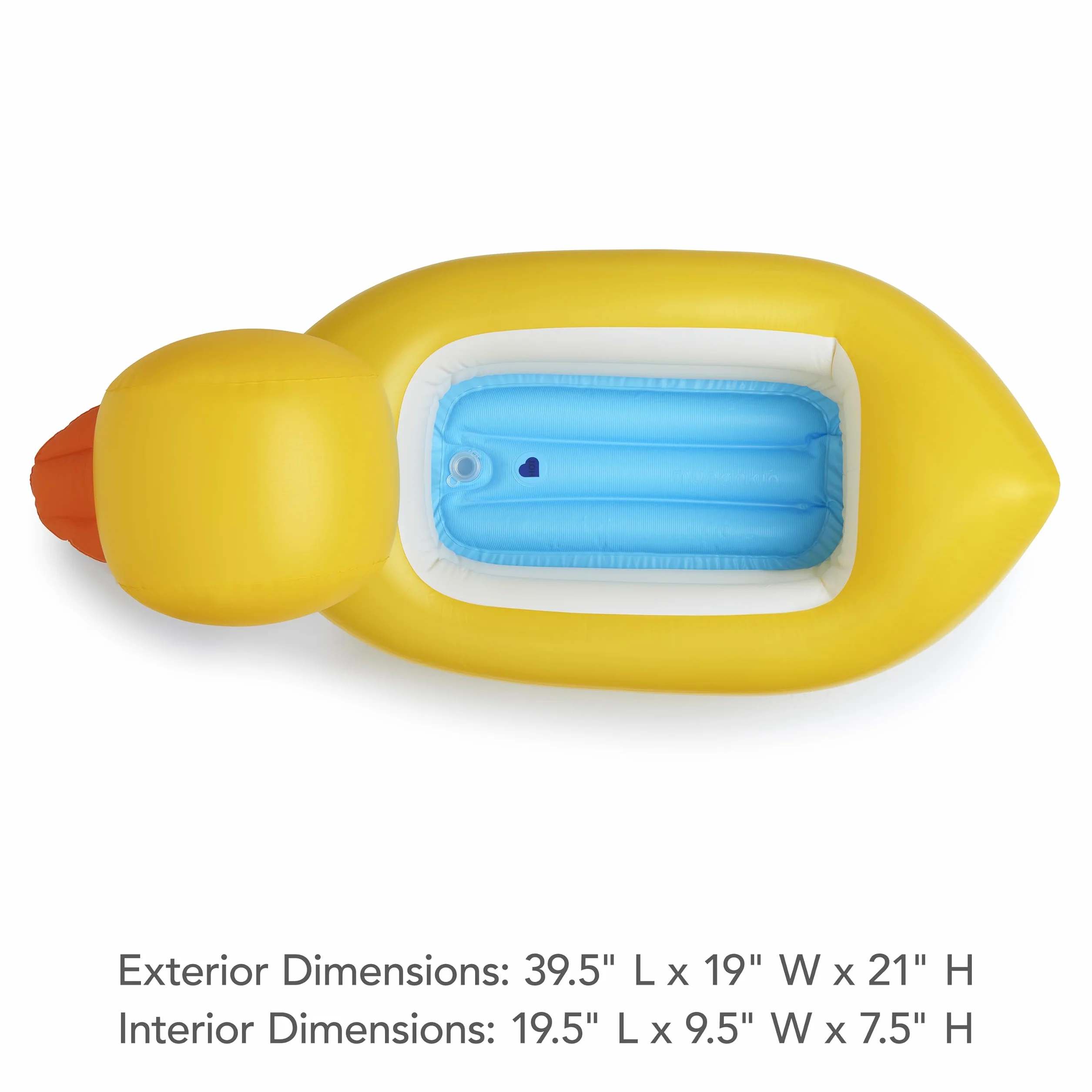 Munchkin White Hot Inflatable Baby Bath Duck Tub, suitable for alternative to larger paddling pools for small children, babies or toddlers. Ideal Baby Bath for traveling or for use at home.