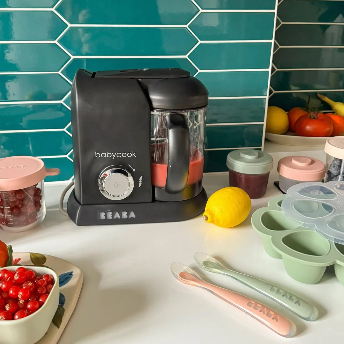 Béaba - Babycook Solo - ekspres do żywności dla niemowląt - 4 w 1: Procesor żywności dla niemowląt, blender i kuchenka - miękki parowiec gotowanie - szybkie - urozmaicenie żywności dla Twojego dziecka