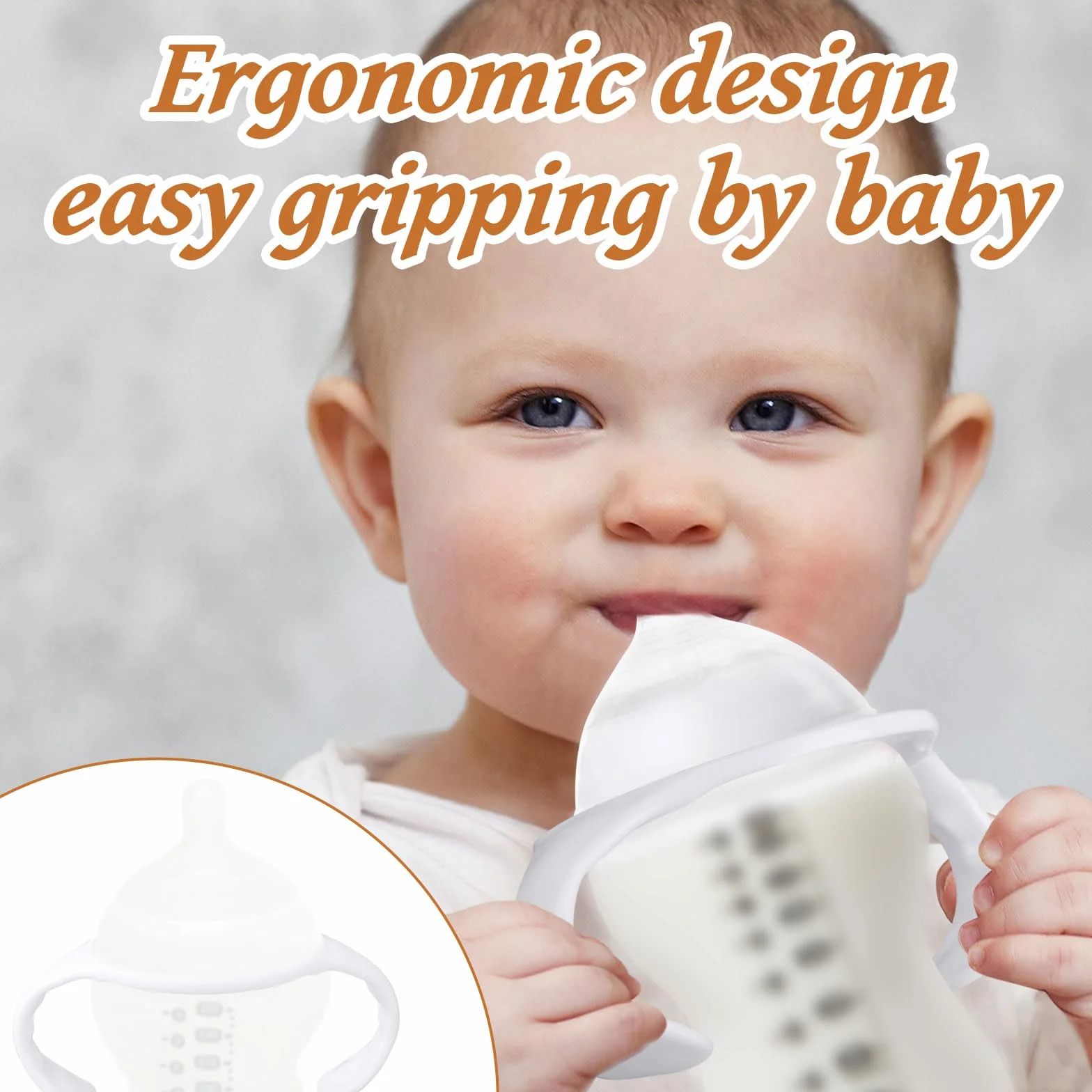 lasuroa 4szt Uchwytów do Butelek Niemowląt dla Tommee Tippee, Ergonomiczny Uchwyt Antypoślizgowy Łatwego Karmienia Bez BPA Wymienny Uchwyt do Butelek dla Noworodków