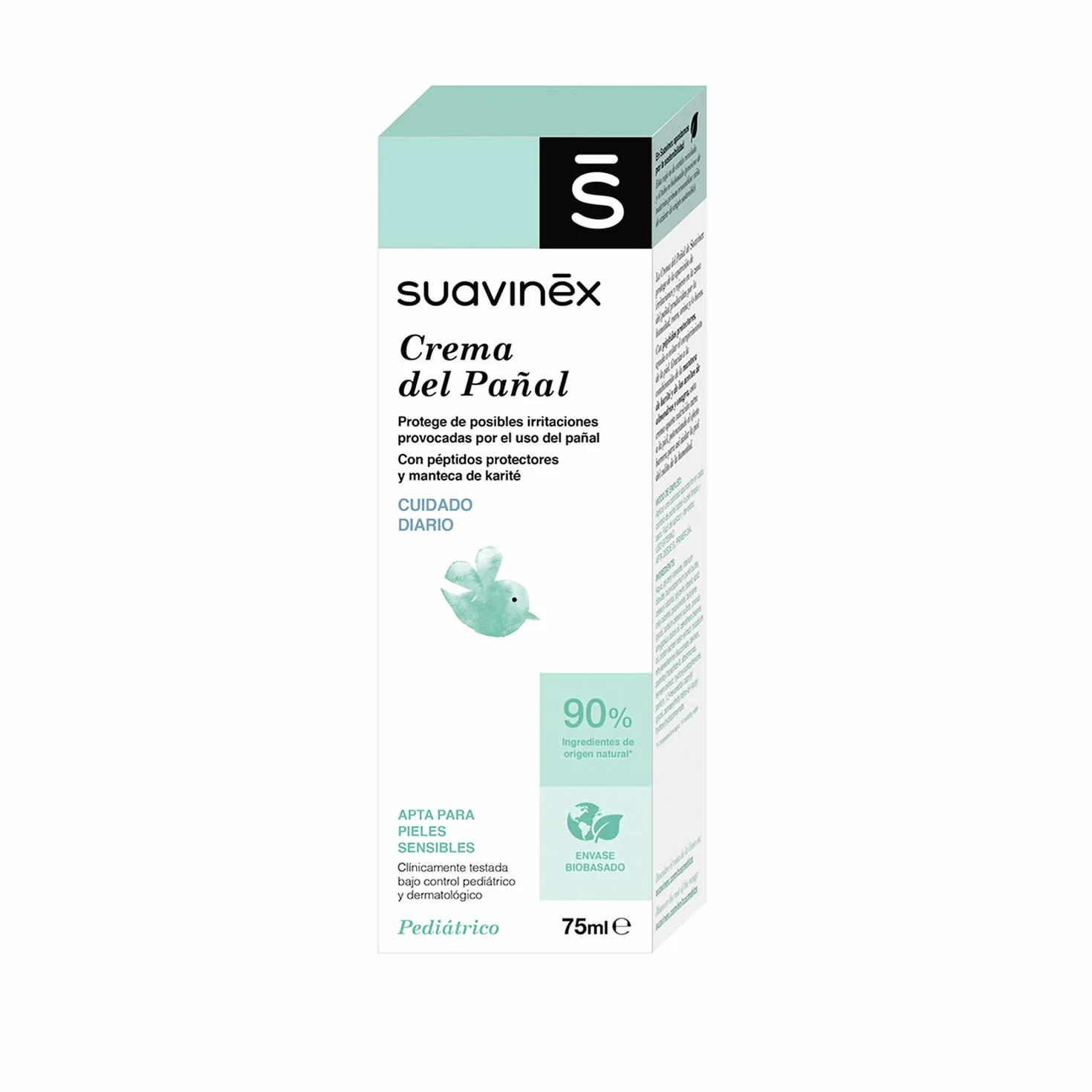 Suavinex Zestaw 2 x pieluchy dla niemowląt 75 ml, ochrona przed podrażnieniami, wrażliwa skóra, zielony