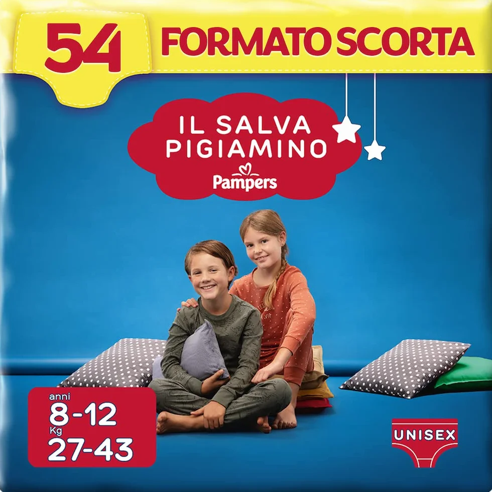 Pampers Ratownik do mycia naczyń 8-12 lat, 54 pieluchy, rozmiar L/XL (27-43 kg)
