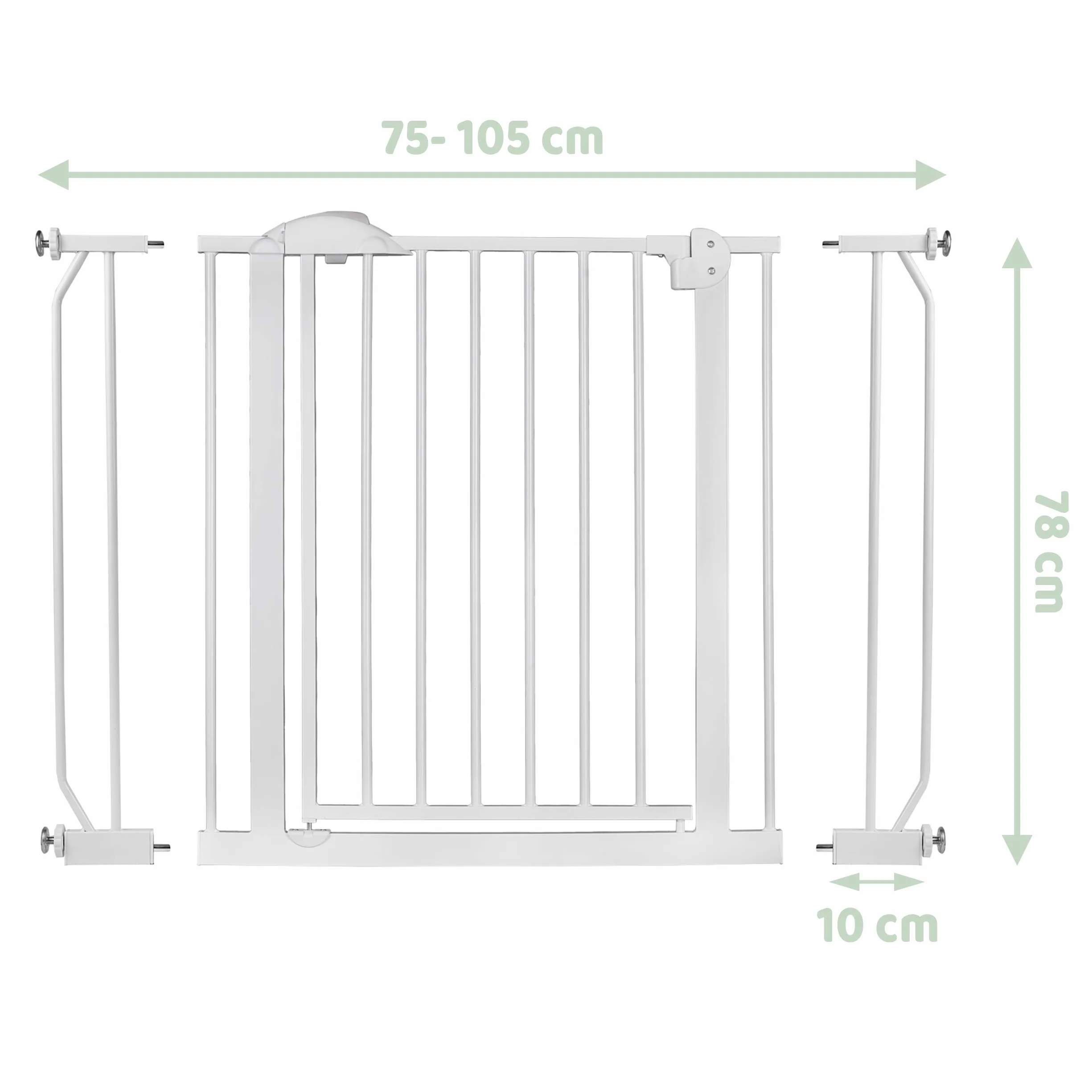 Nukido barierka zabezpieczająca na schody metalowa 75-105 cm biała