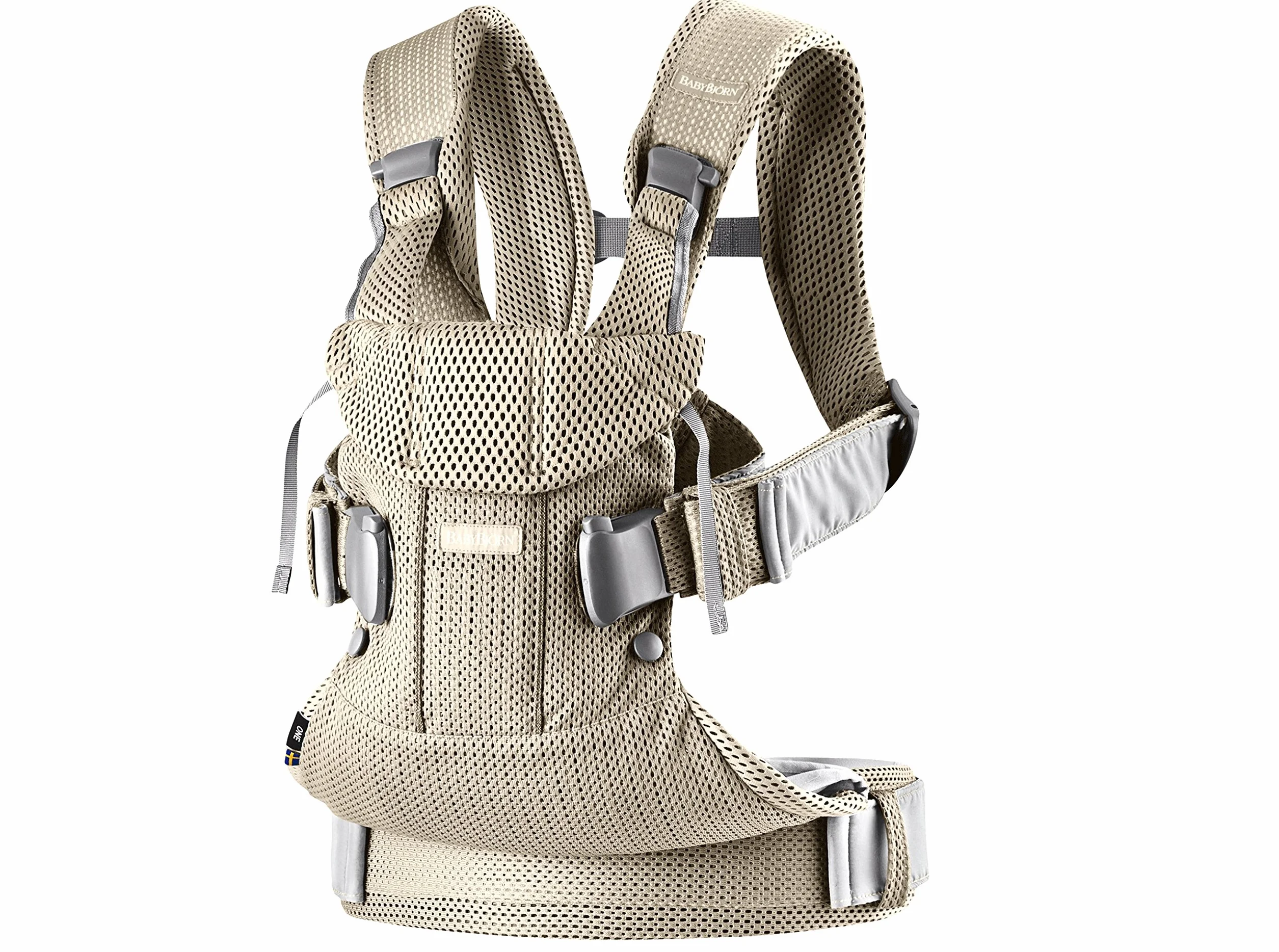 BabyBjörn Nosidełko dla niemowląt One Air, siatka 3D, szaro-beżowe