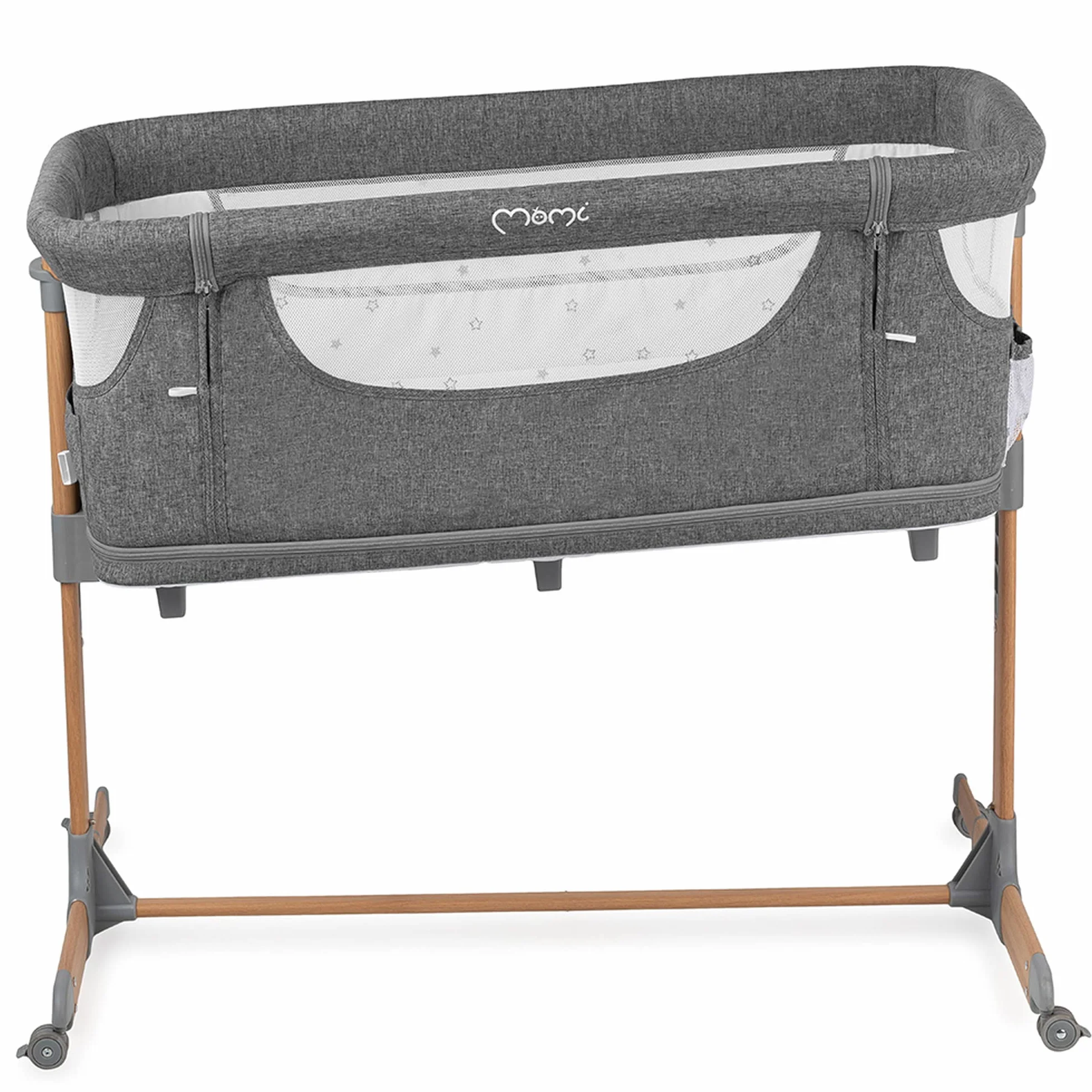 Momi SMART BED Łóżeczko, Szary, 55 x 95 cm