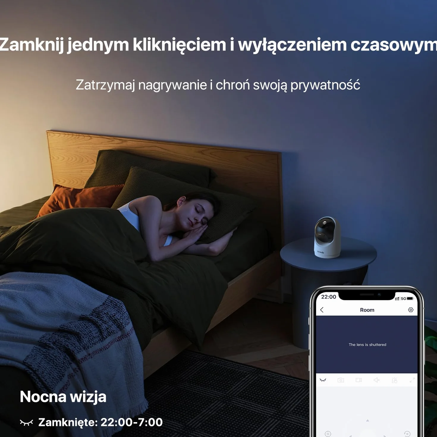 Tenda CP3 V3.0 kamera monitorująca 2K Wi-Fi 360° FHD 3MP noktowizor wykrywanie ruchu