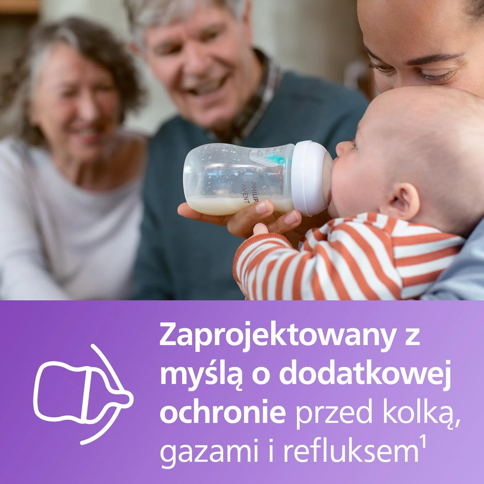 Philips Avent Dziecięcy zestaw upominkowy Natural Response: 2 butelki antykolkowe 260 ml ze smoczkami T3 (1mi), 2 smoczki Ultra Air (model SCD657/12)