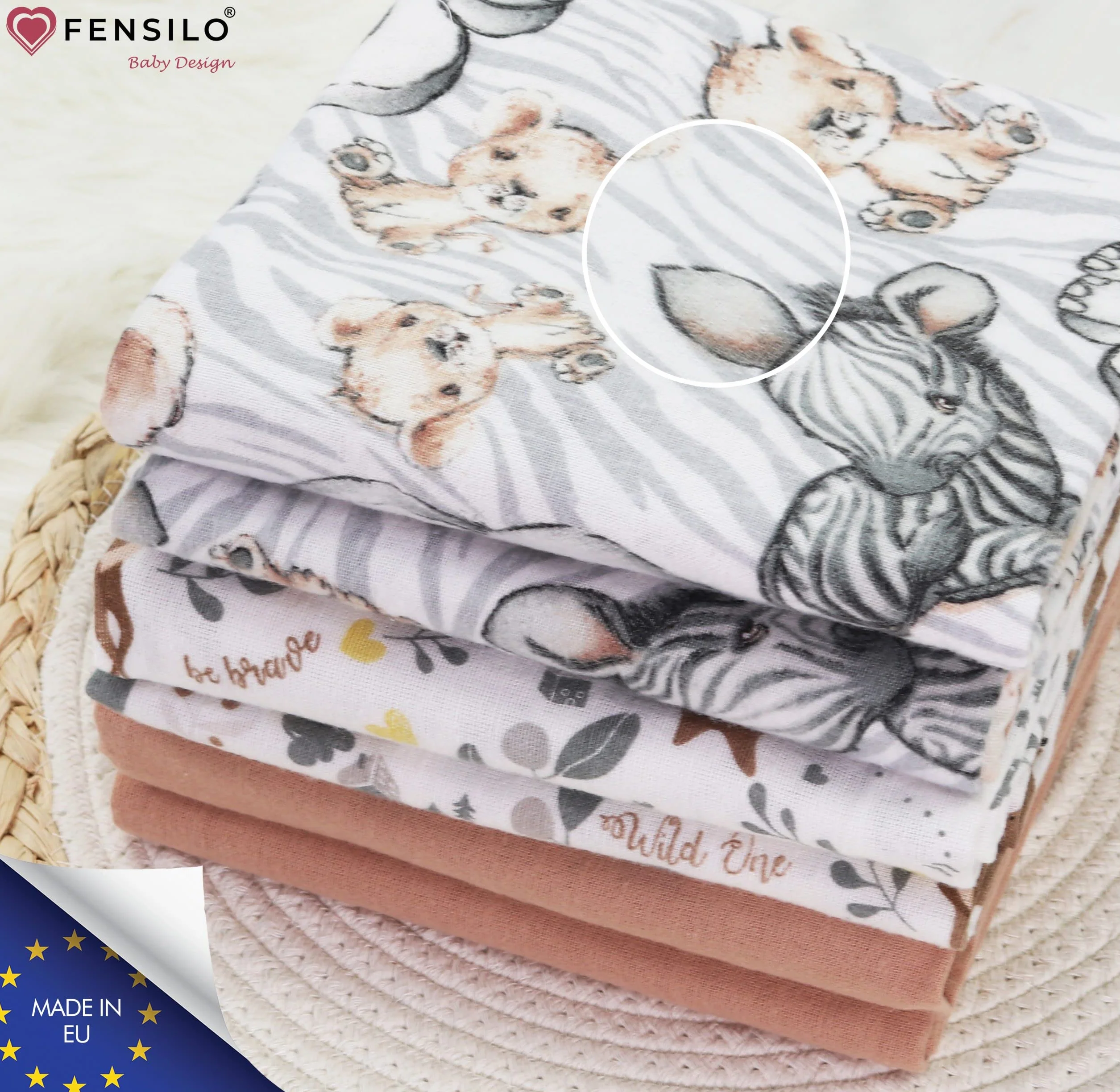Chusteczki Molton 5 szt. 80x80 cm 100% bawełna flanelowe pieluchy dla dziecka