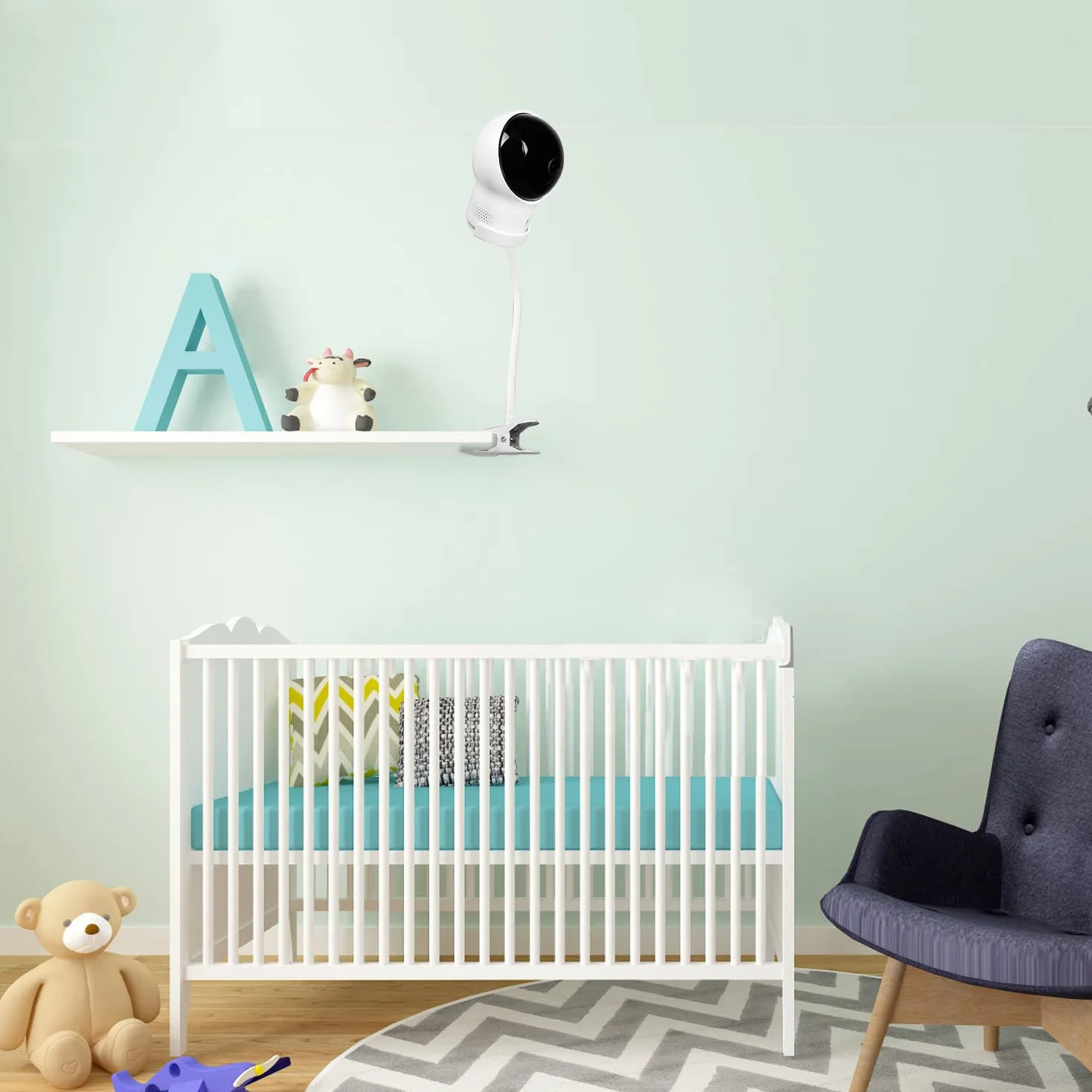 Uchwyt na telefon do eufy SpaceView/eufy Spaceview S/eufy Spaceview Pro Babyphone, elastyczny stojak na monitor dziecka, uchwyt na monitor, do pokoju dziecięcego, do łóżeczka dziecięcego
