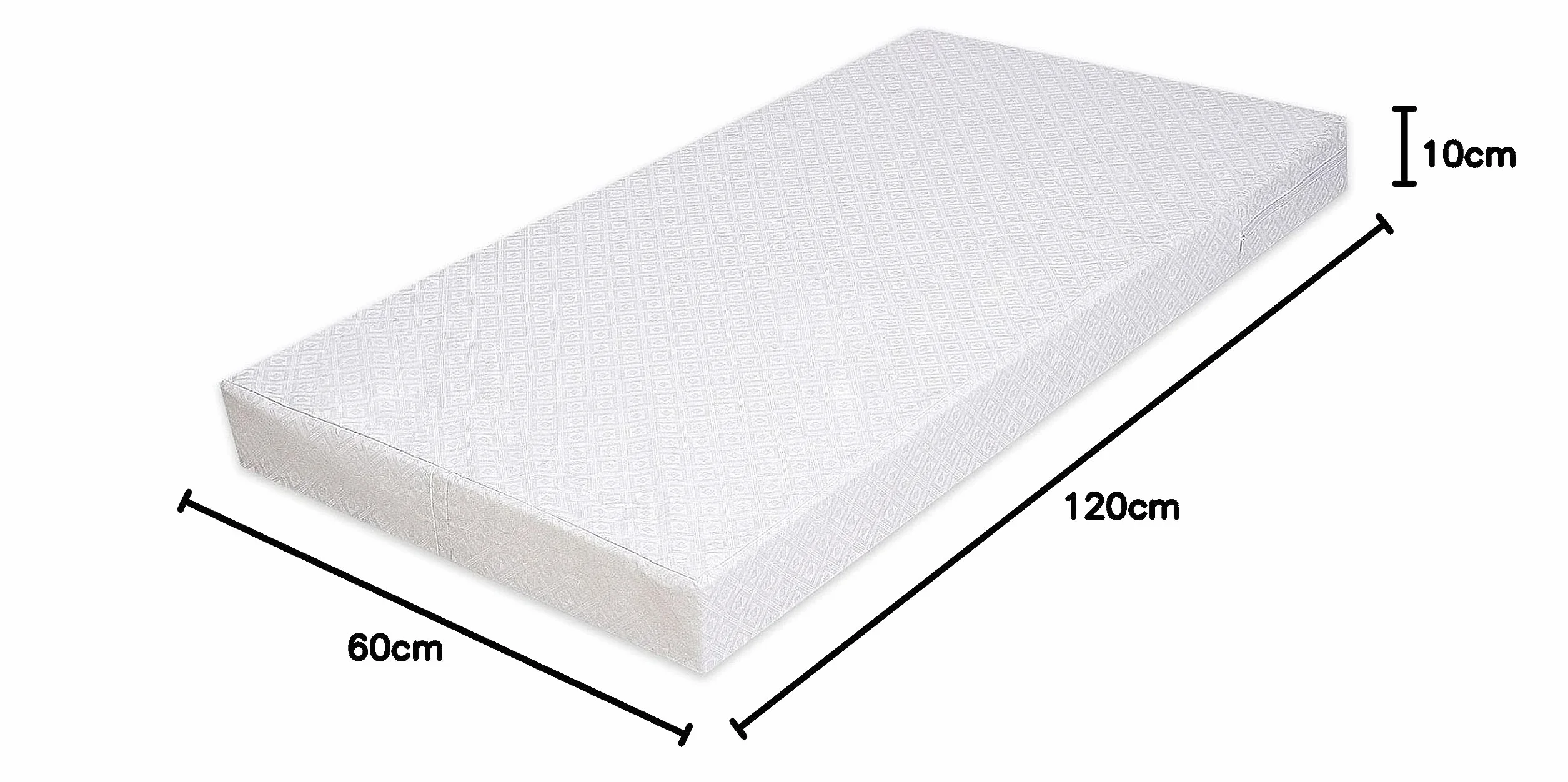 Comfort materac Maxi – 60 x 120 x 10 cm – zrównoważony – można go zwinąć, sprawdzony pod kątem substancji szkodliwych, 100% polibawełna, poszewka nadająca się do prania