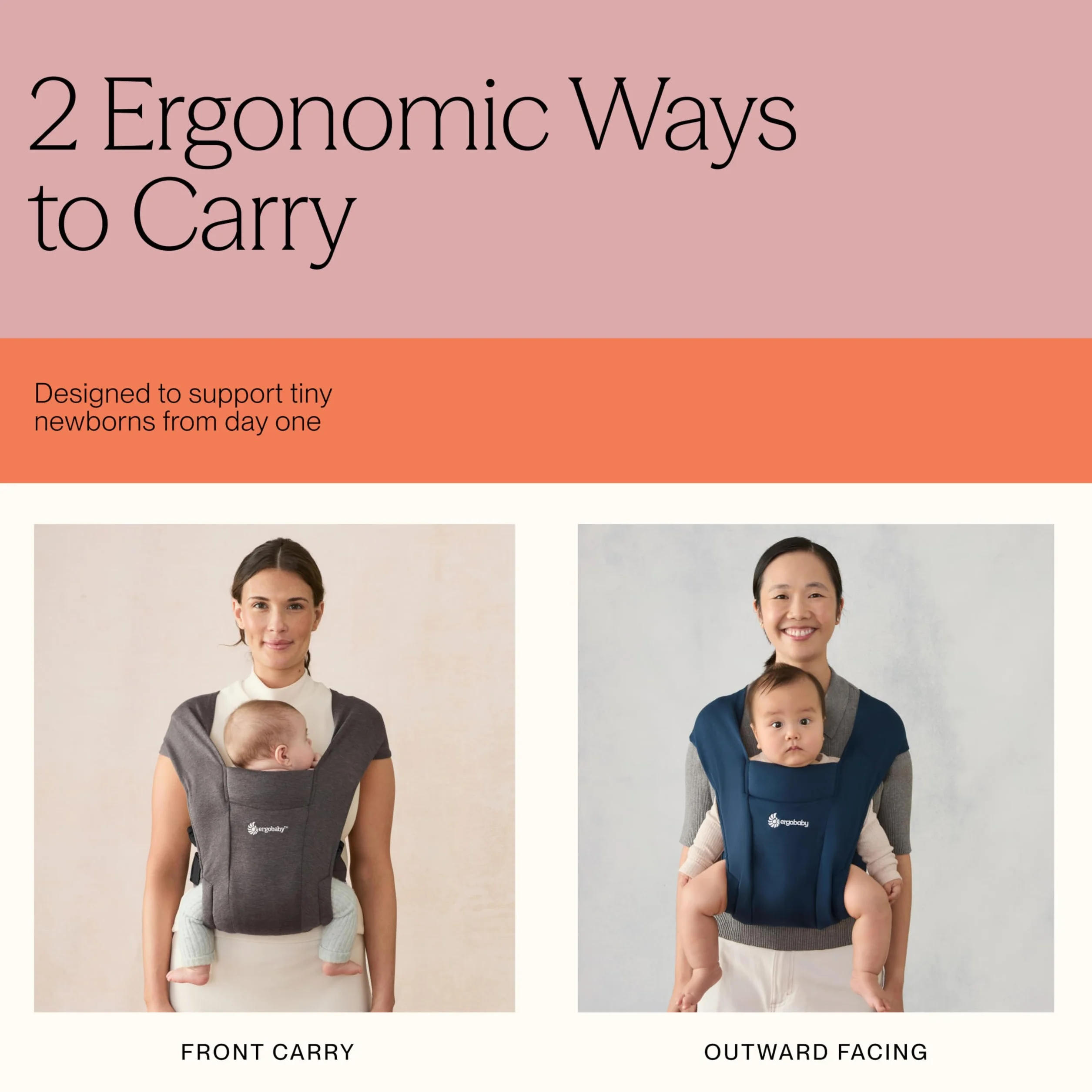 Ergobaby Embrace Ergonomiczne Nosidełko z Pasem Biodrowym, Czarny