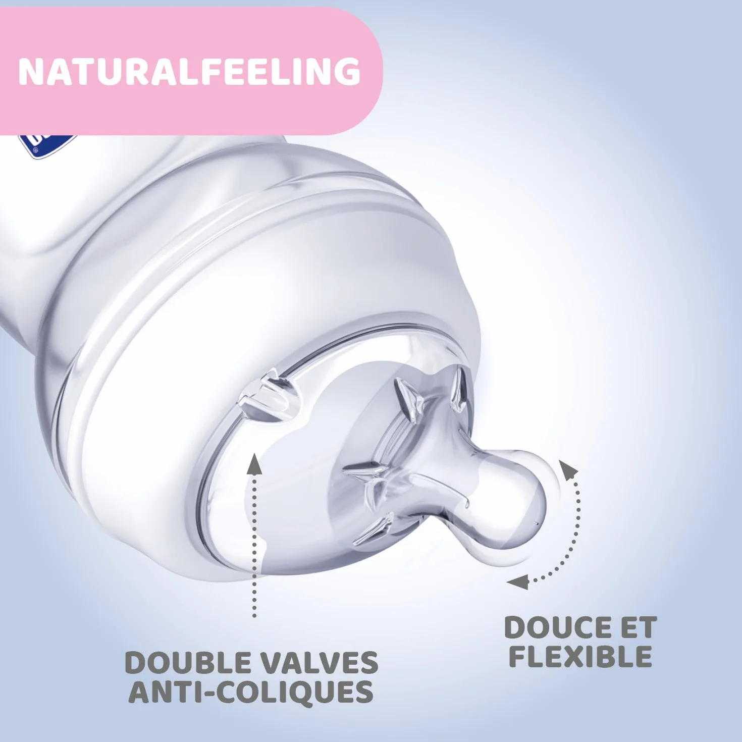 Chicco Butelka Natural Feeling Antykolkowa 150 ml dla Niemowląt 0+ miesięcy