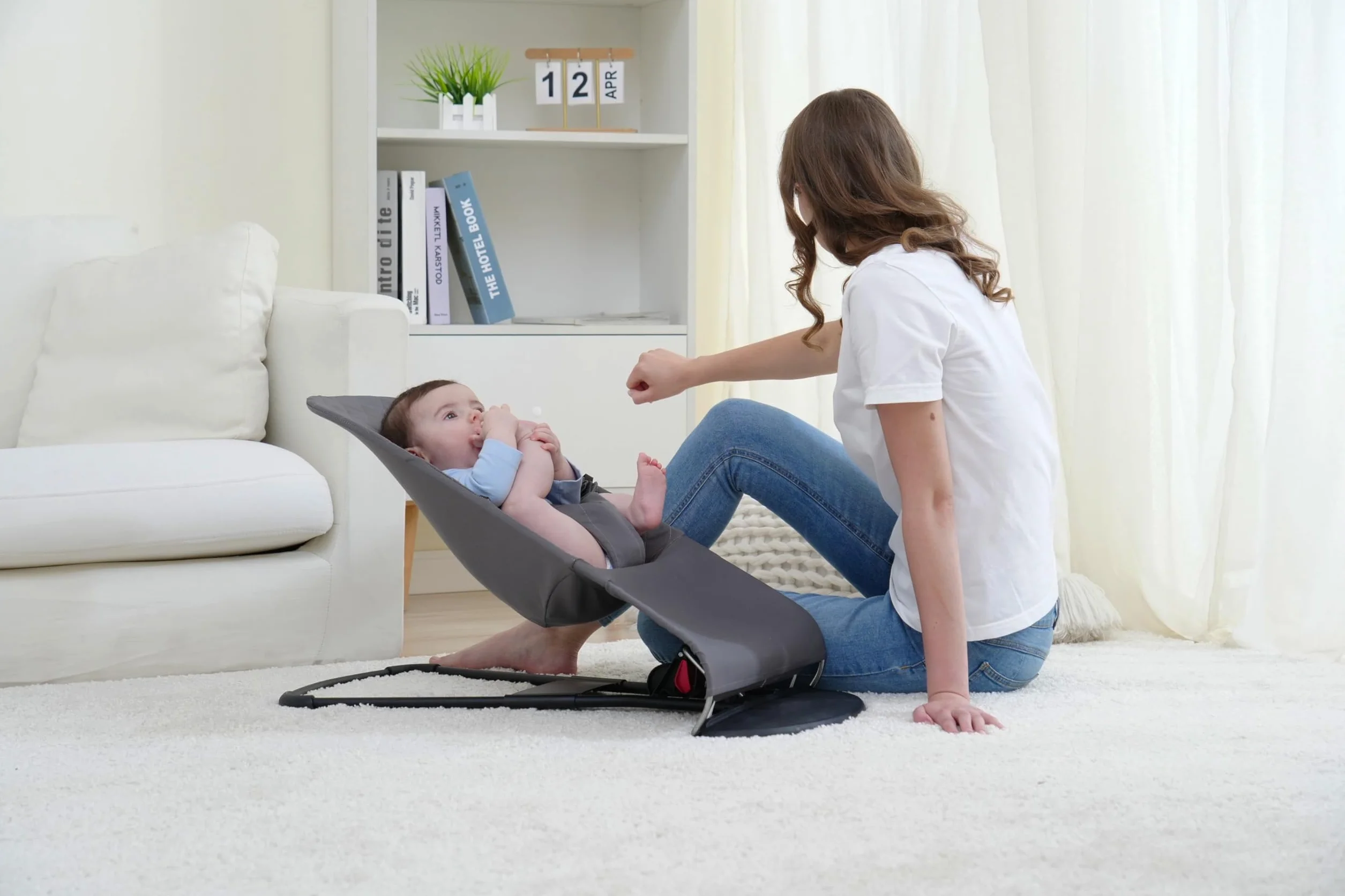 Beltop siedzisko hipoalergiczne do Babyjorn Bouncer Balance Bliss tkanina poliestrowa szare