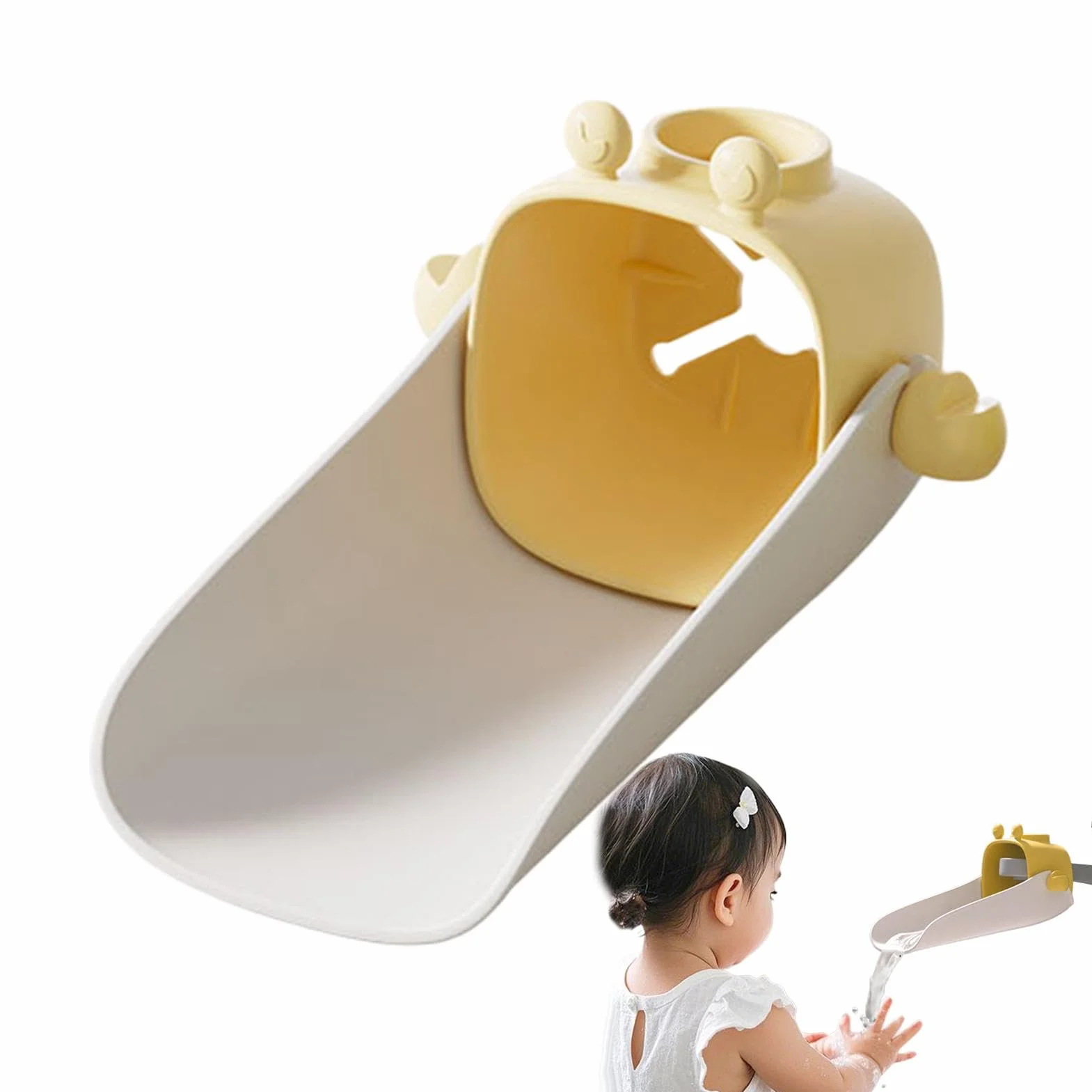 Safety Faucet Extender, Kids Household Silicone Faucet Extender, Bathroom Hand Washing Extension, Cute Crab-Shaped Sink Spout Wash Helper for Kitchen, School 13x6.2x6cm