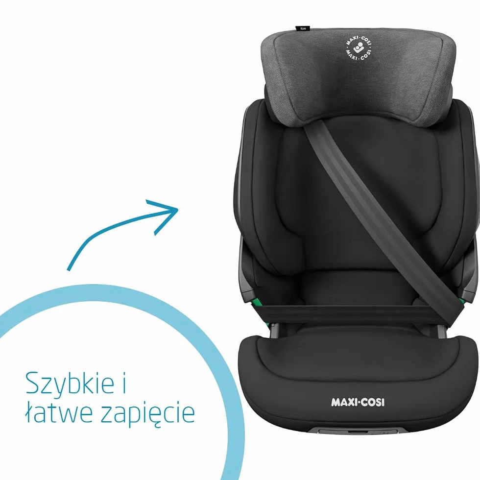 Maxi-Cosi Kore i-Size Fotelik samochodowy ISOFIX 3,5–12 lat 100–150 cm Regulacja wysokości szerokości System ochrony bocznej Plus Authentic Black