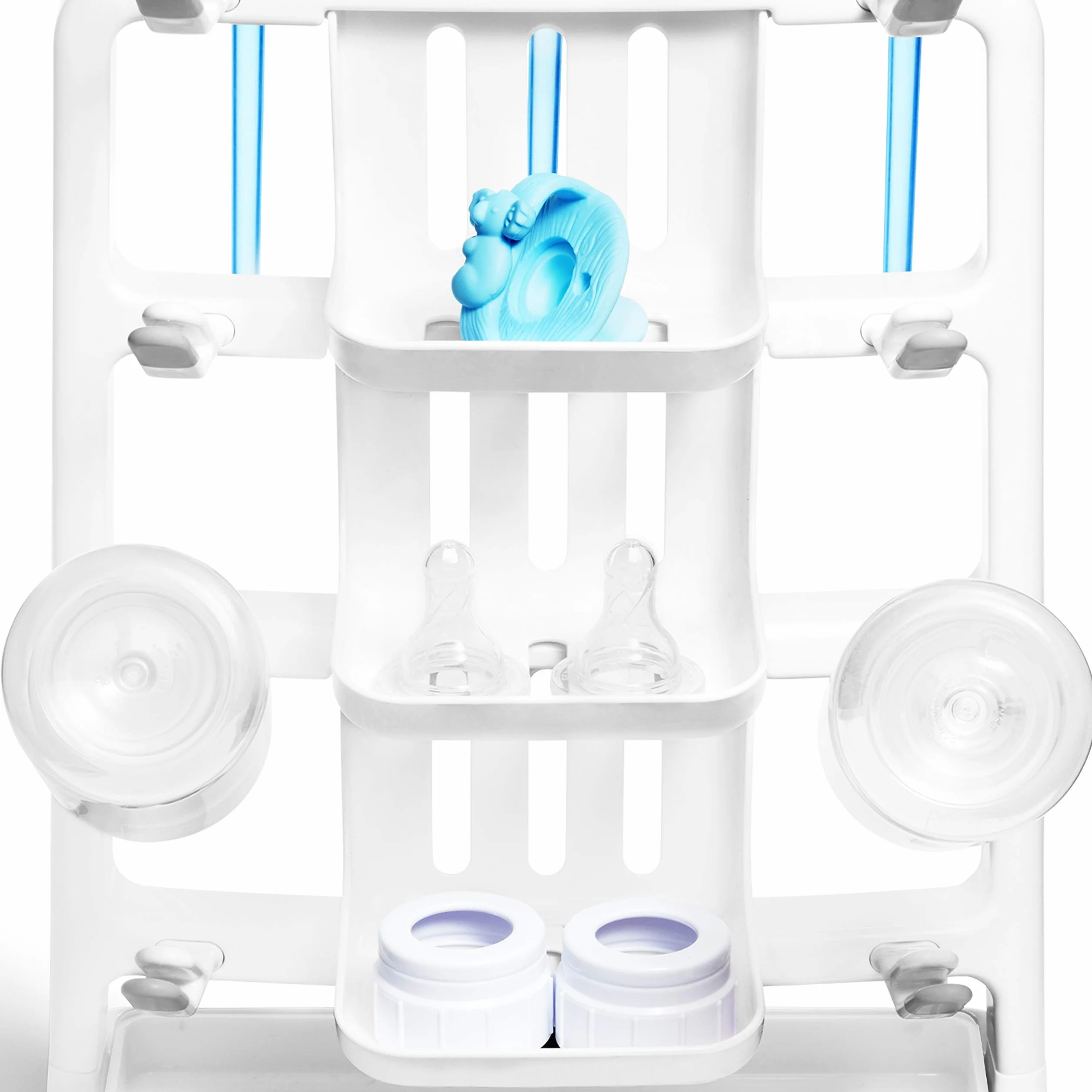 Munchkin Tidy Dry Space Saving Baby Bottle Drying Rack, White, 1 Count (Pack of 1)