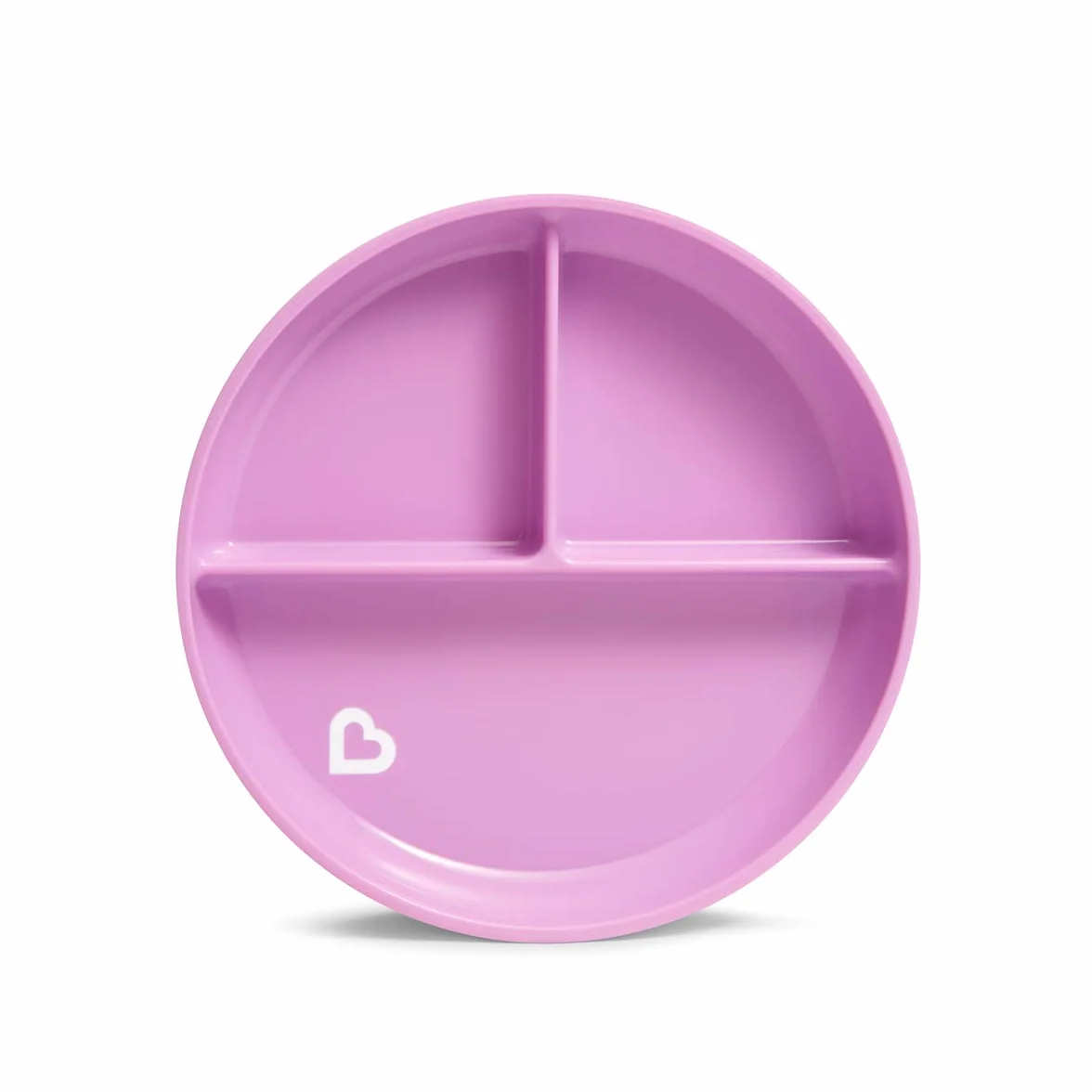 Munchkin Talerze Stay Put dla Dzieci i Niemowląt, Talerz z Przyssawką, bez BPA, Różowy/Fioletowy, 2 Sztuki
