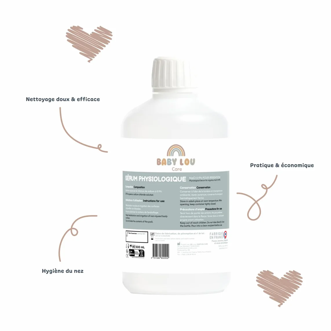 Fizjologiczne serum NaCl 0,9% do mycia nosa 4 x 500 ml