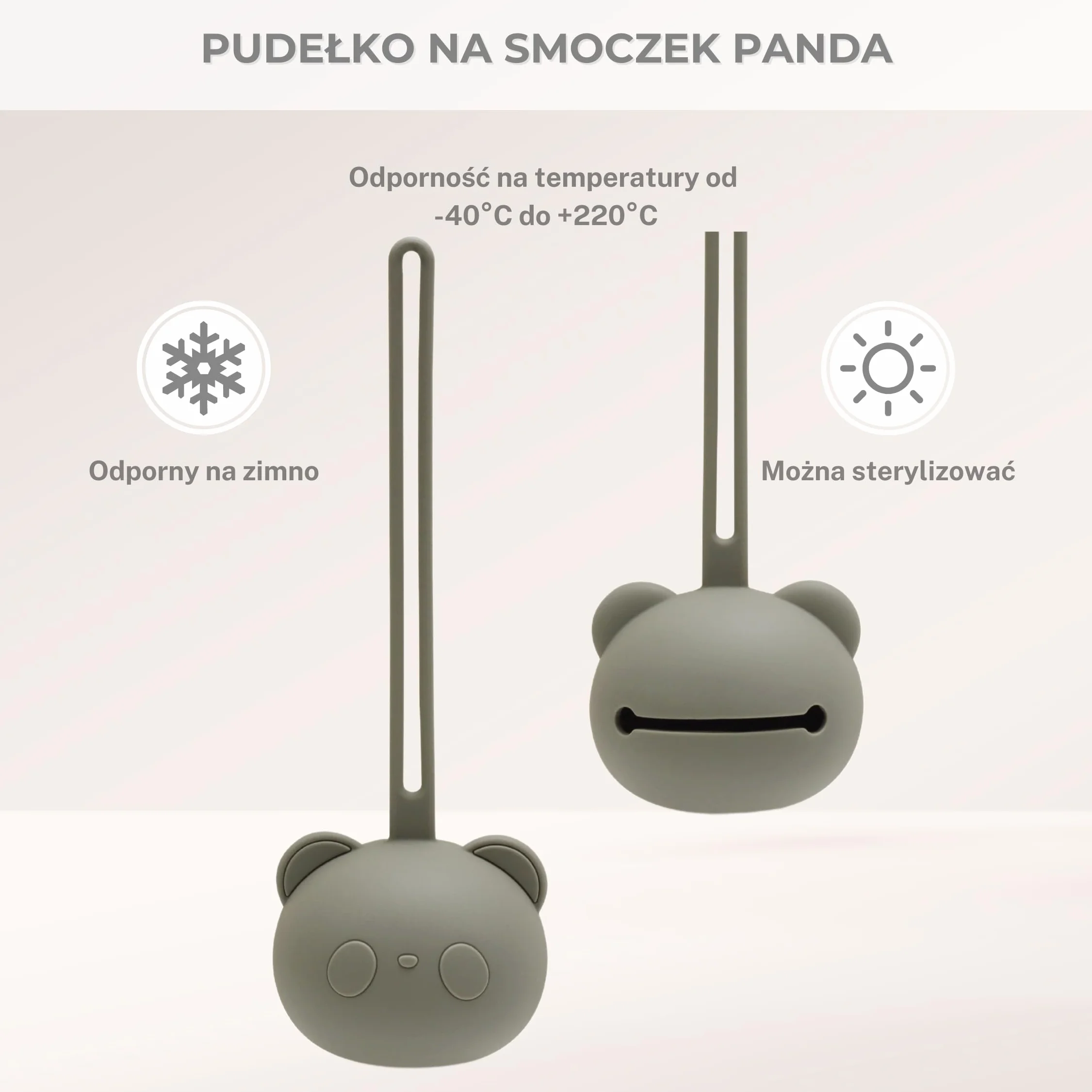 Silikonowe etui na smoczek 2 sztuk bez BPA panda dla niemowląt