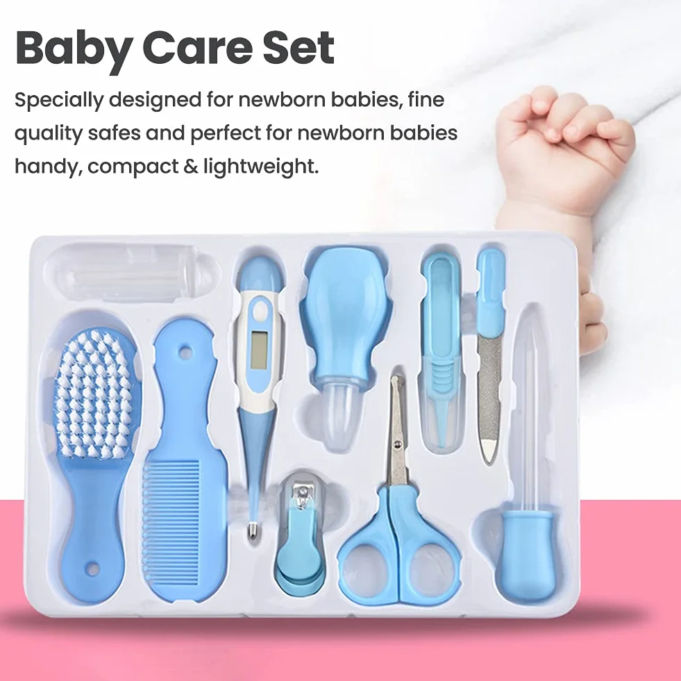 10 szt. Baby Care Maternal and Child Essentials obcinacz do paznokci nożyczki bezpieczeństwa szczotka do włosów grzebień zestaw opieki zdrowotnej ciała